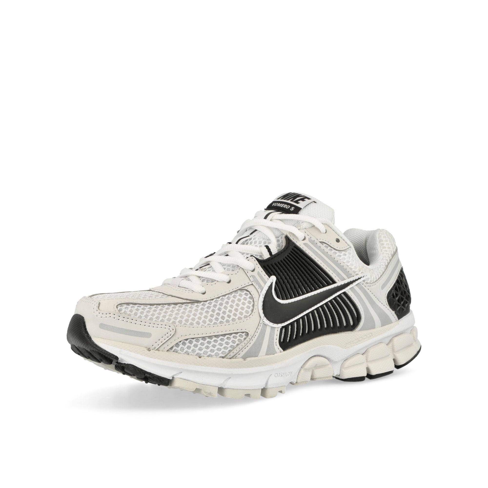 Nike Zoom Vomero 5 White / Black - Platinum Tint - Metallic Platinum Low Top Sneakers  Close Up | Overkill