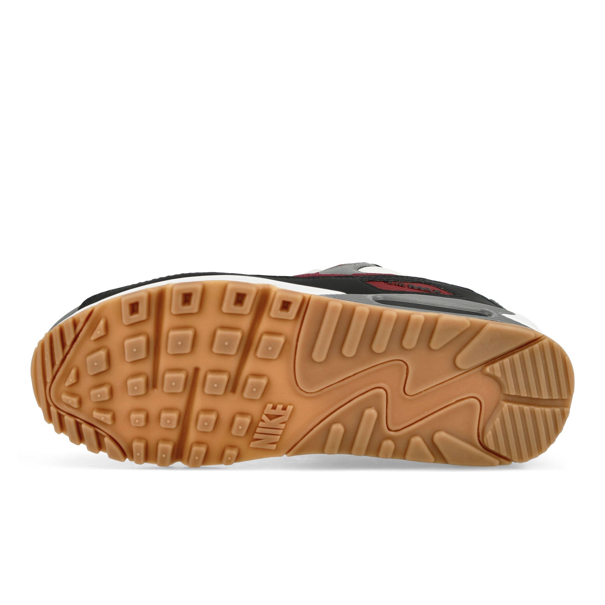 Nike Air Max 90 White / Team Red - Cool Grey - Black Low Top Sneakers  Detail View 1 | Overkill