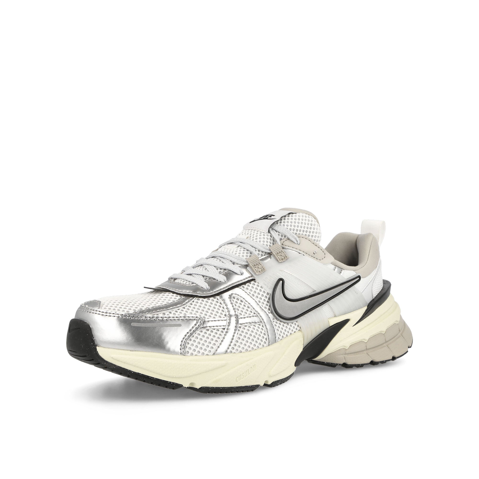 Nike W V2K Run Summit White / Metallic Silver Low Top Sneakers  Close Up | Overkill