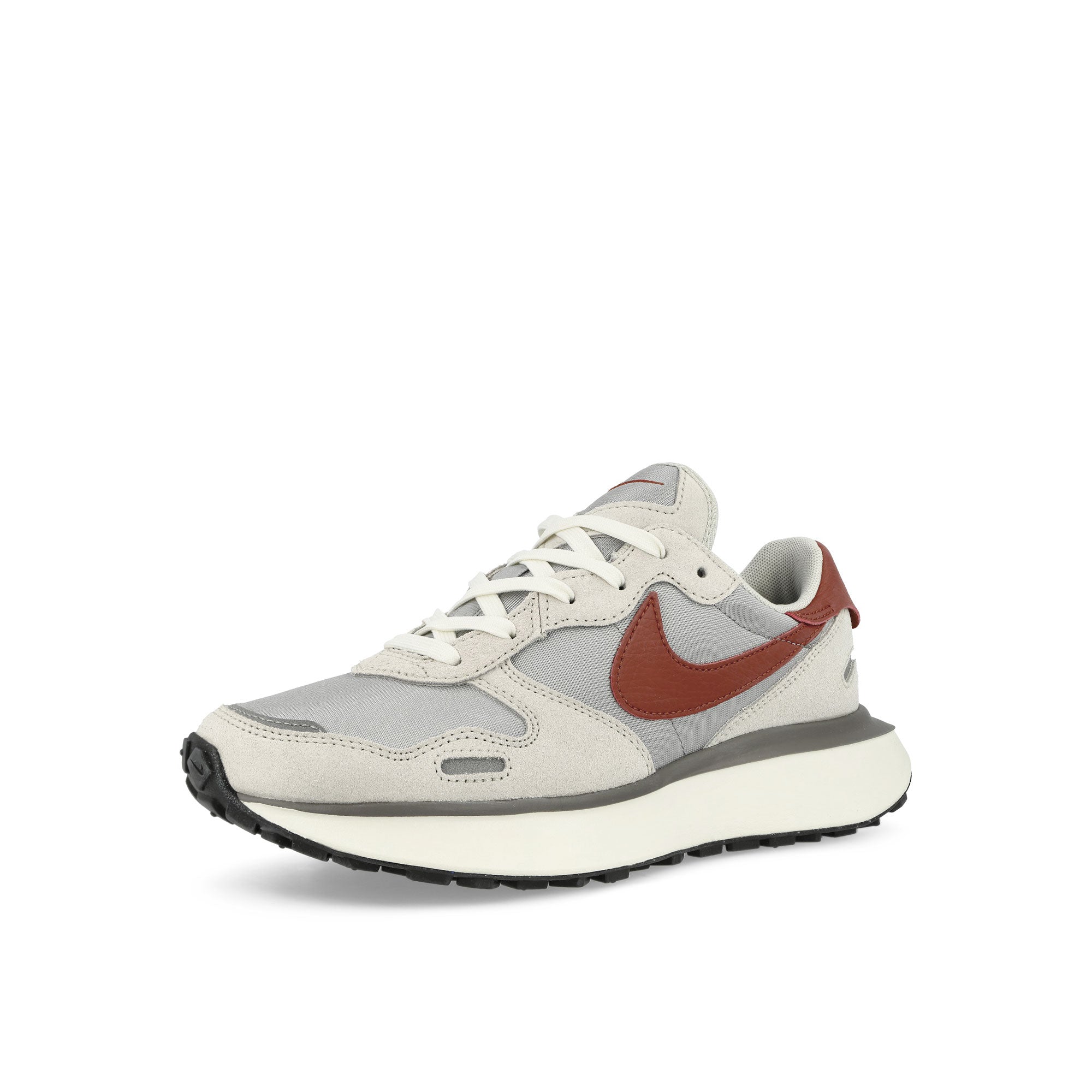 Nike W Phoenix Waffle Light Bone / Rugged Orange - Light Smoke Grey Low Top Sneakers  Close Up | Overkill