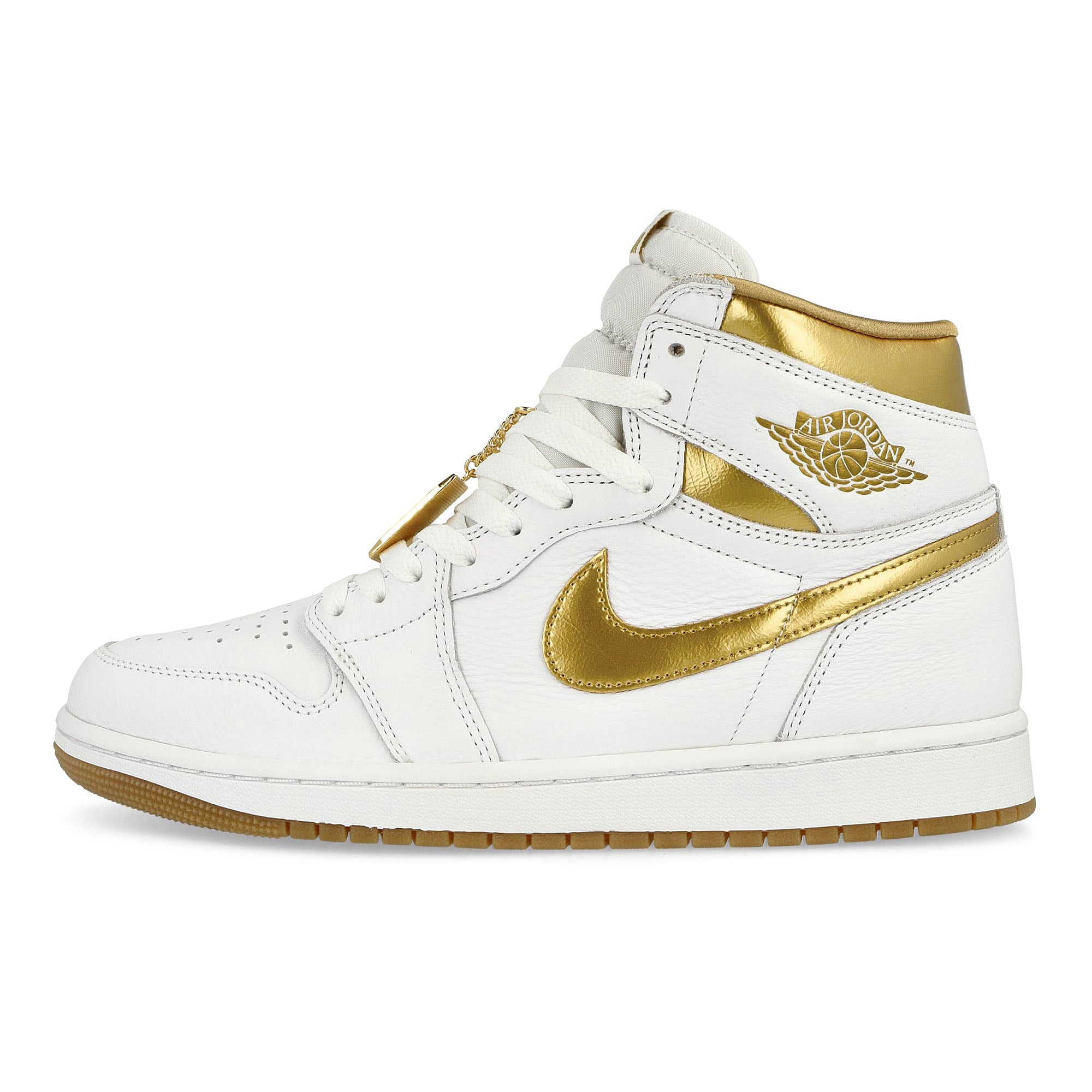 Jordan Wmns Air Jordan 1 Retro High OG White / Metallic Gold - Gum Light Brown High Top Sneakers FD2596 107 | Overkill