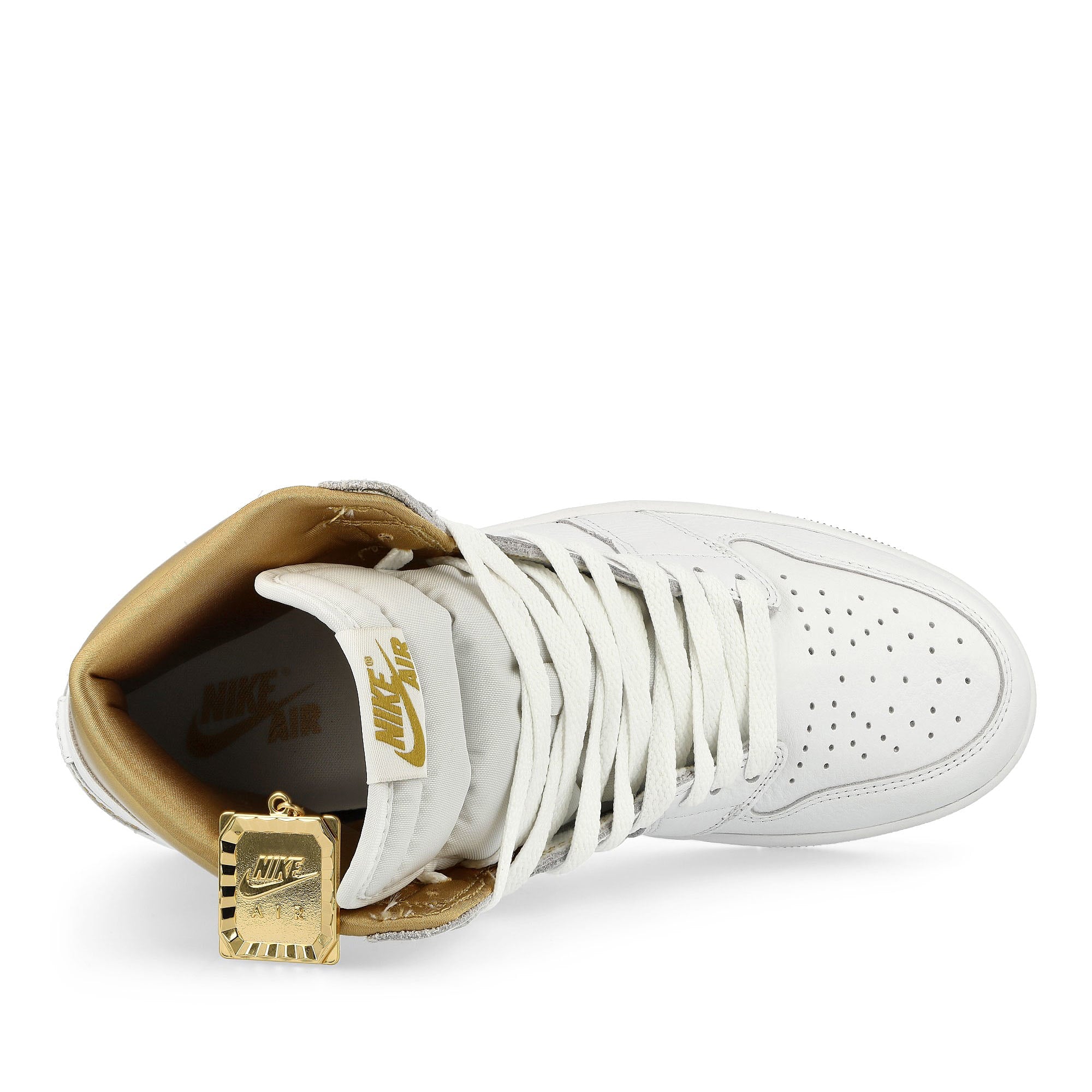 Jordan Wmns Air Jordan 1 Retro High OG White / Metallic Gold - Gum Light Brown High Top Sneakers  Detailfoto | Overkill