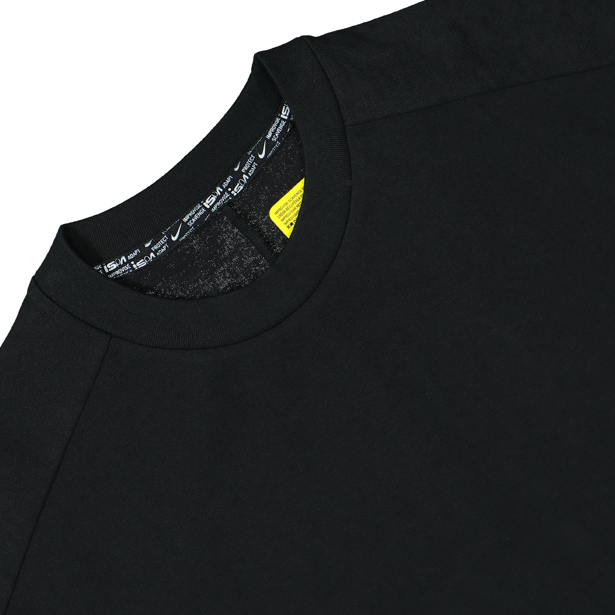 Nike ISPA Short Sleeve T-Shirt Black / Baltic Blue / Iron Grey T-Shirts Close-up | Overkill