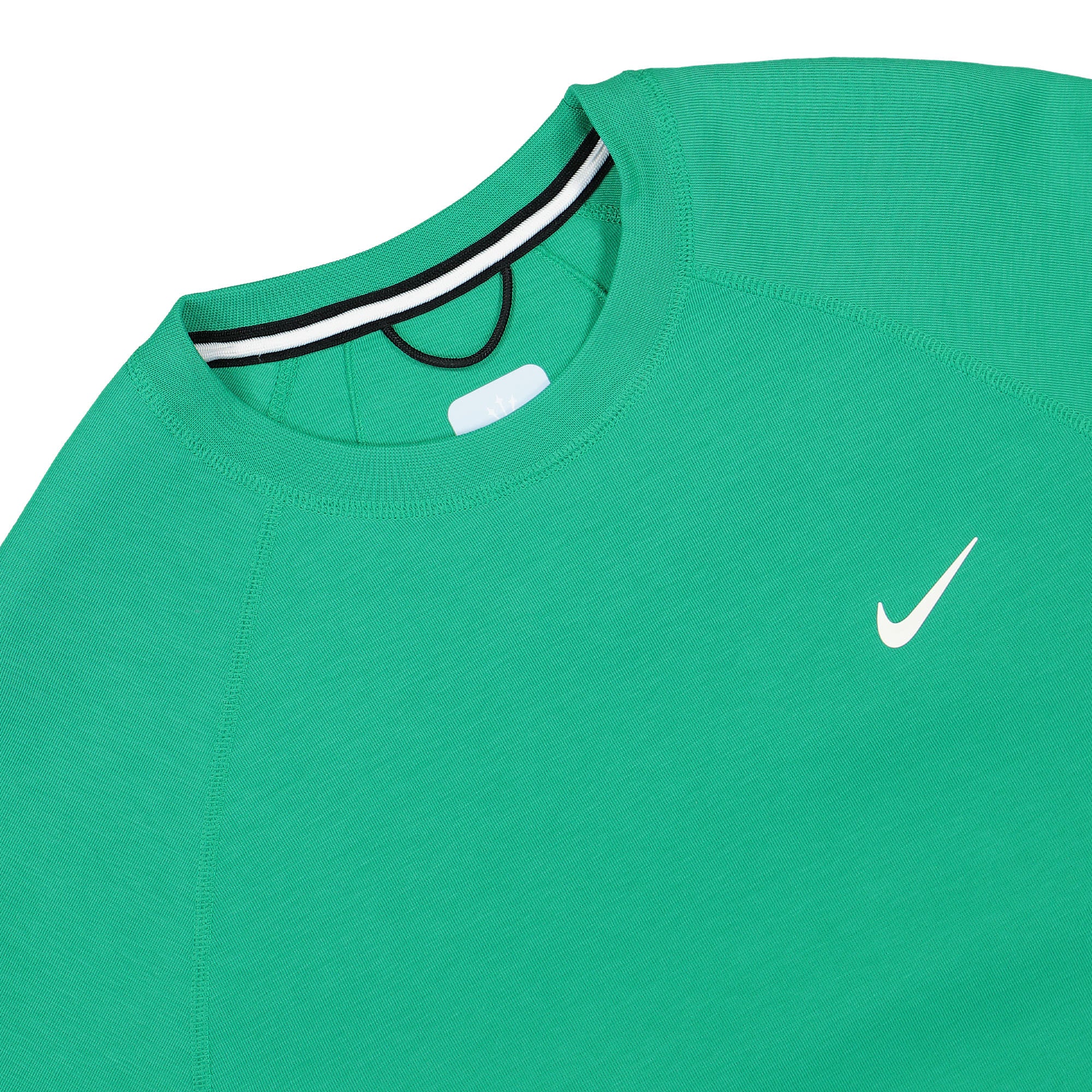 Nike NOCTA x Nike Tech Fleece Crew Stadium Green / Sail Sweatshirts Close-up | Overkill