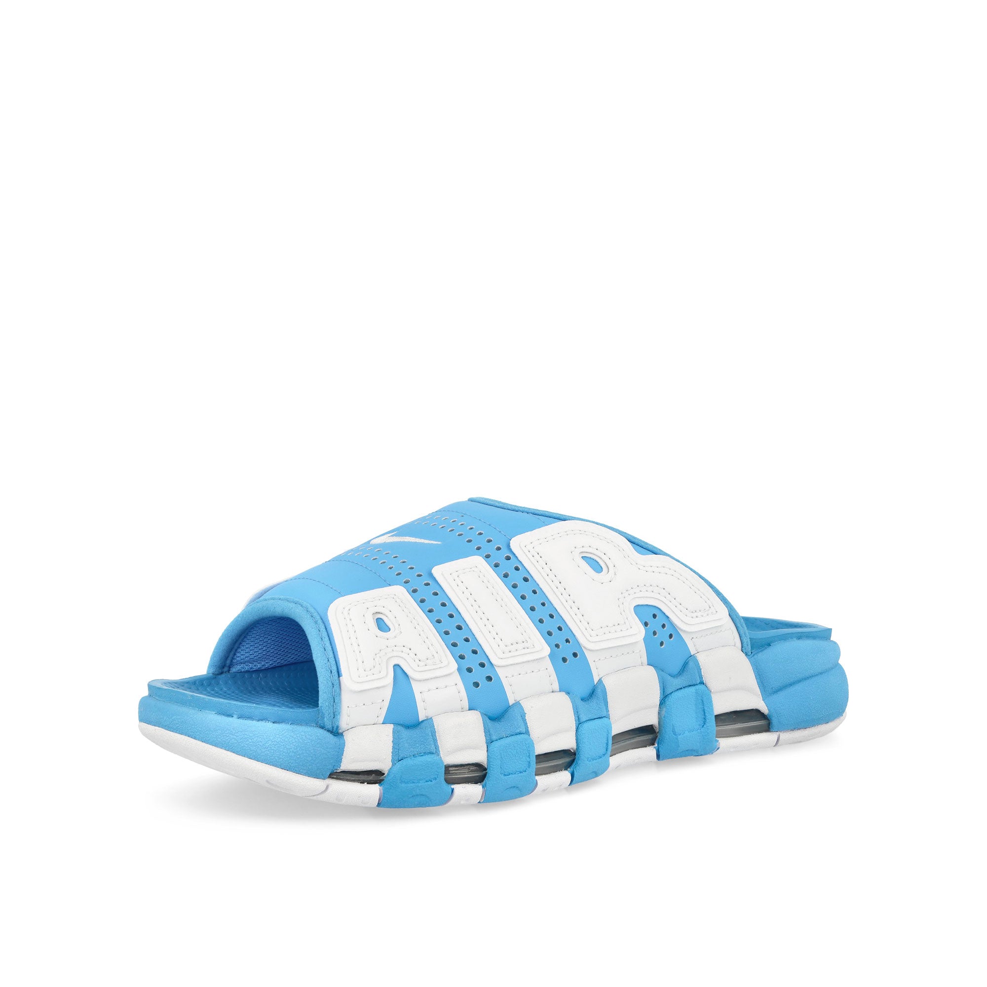 Nike Air More Uptempo University Blue / White - University Blue Slides, Sandals & Slippers  Close Up | Overkill