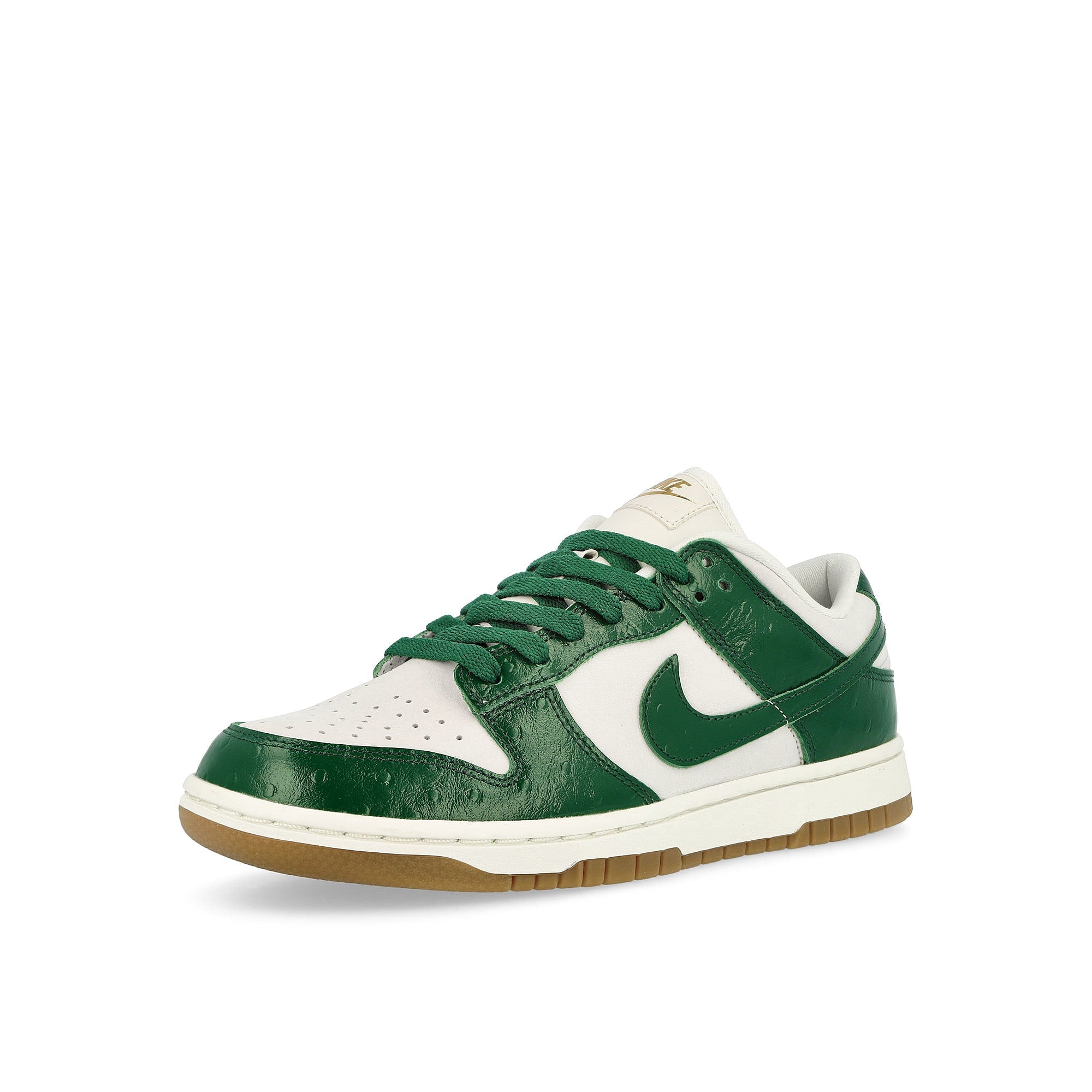 Nike W Dunk Low LX Phantom / Gorge Green - Sail - Metallic Gold Low Top Sneakers  Close Up | Overkill