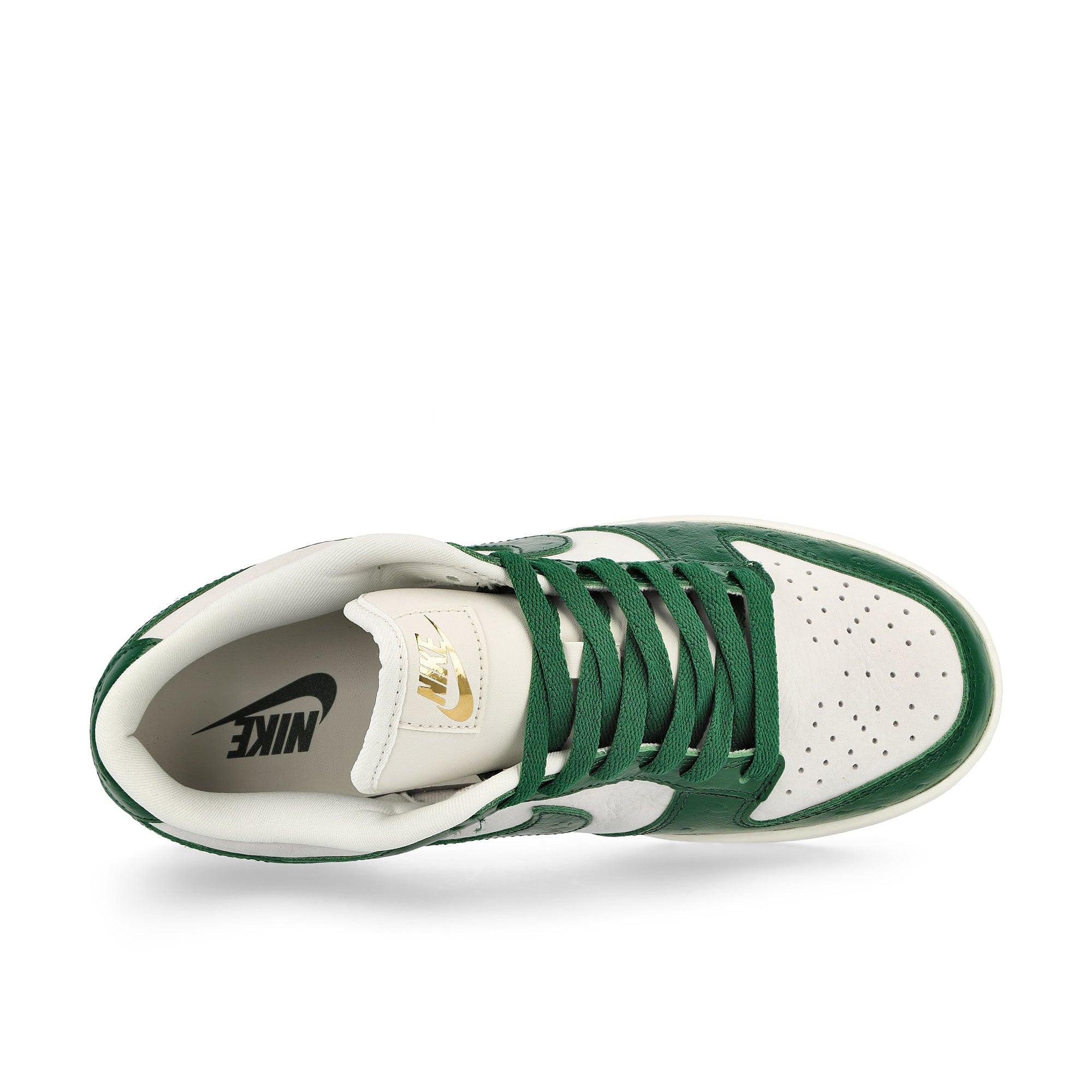Nike W Dunk Low LX Phantom / Gorge Green - Sail - Metallic Gold Low Top Sneakers  Detailfoto | Overkill