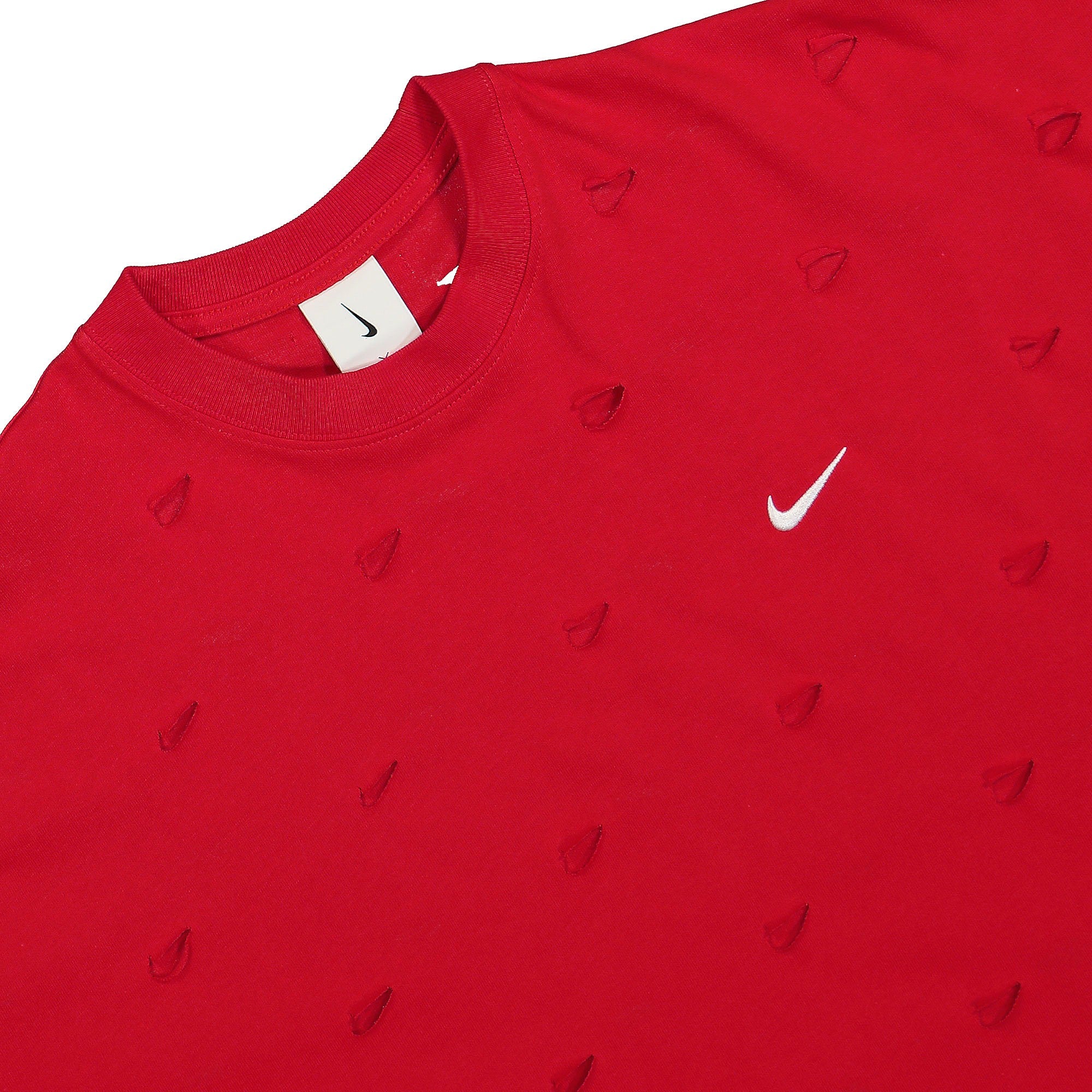 Nike Jacquemus x Nike NRG Swoosh Tee University Red T-Shirts Close-up | Overkill