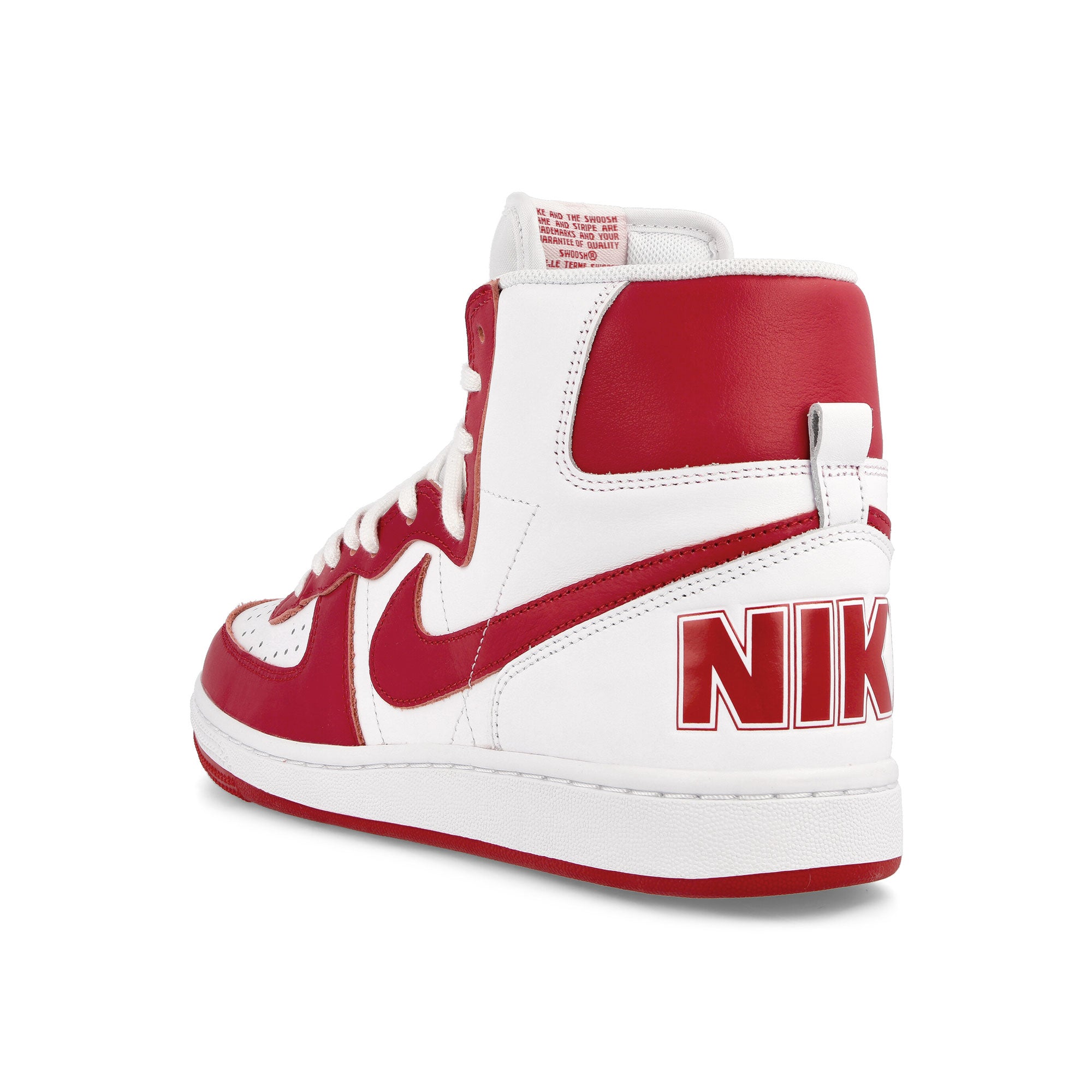 Nike Terminator High White-University Red High Top Sneakers  Material | Overkill
