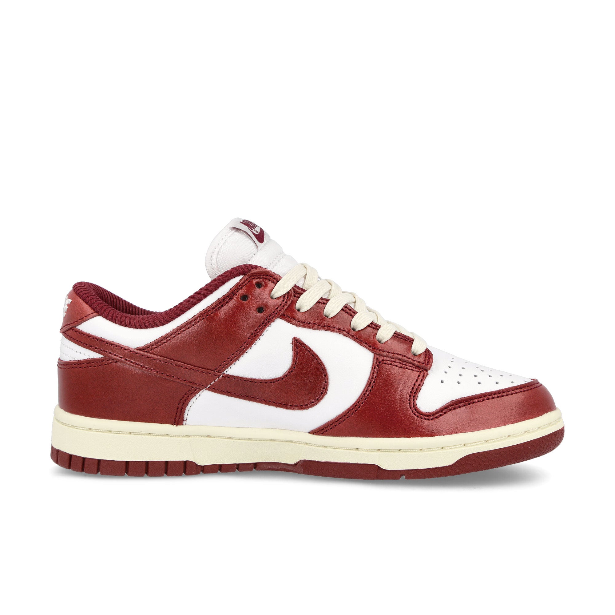 Nike W Dunk Low Premium White / Team Red / Coconut Milk Low Top Sneakers  Silhouette | Overkill