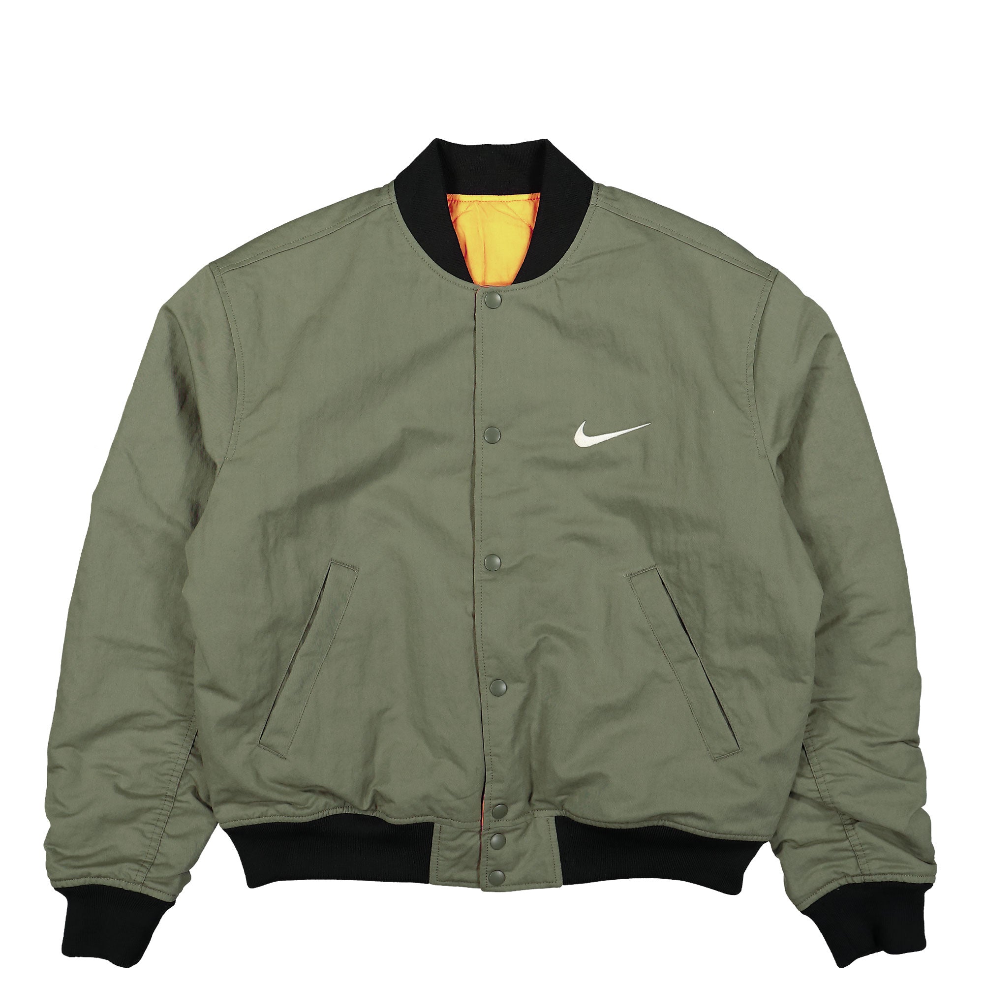 Nike Stussy x Nike Reversible Jacket Medium Olive / Bright Mandarin / Sail Jackets FJ9153 222 | Overkill