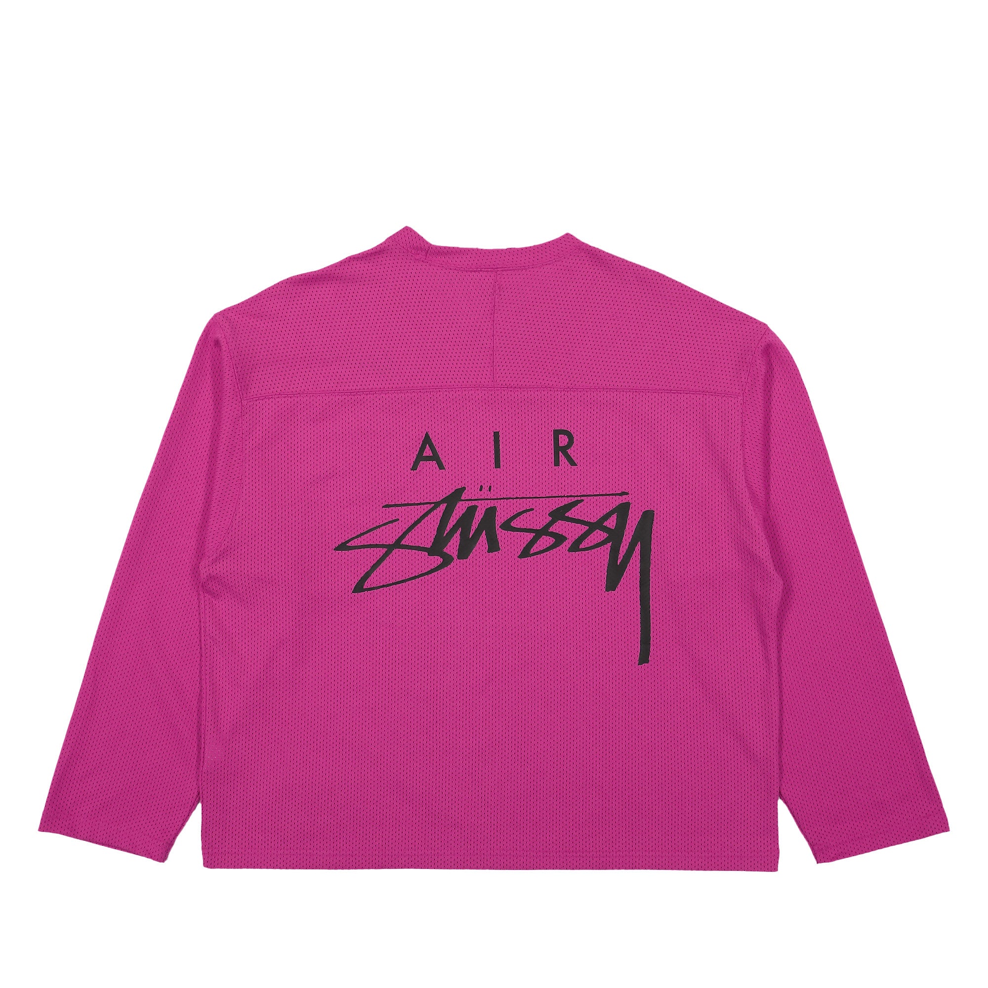 Nike Stussy x Nike Long-Sleeve Top Fireberry / Black Longsleeves Close-up | Overkill