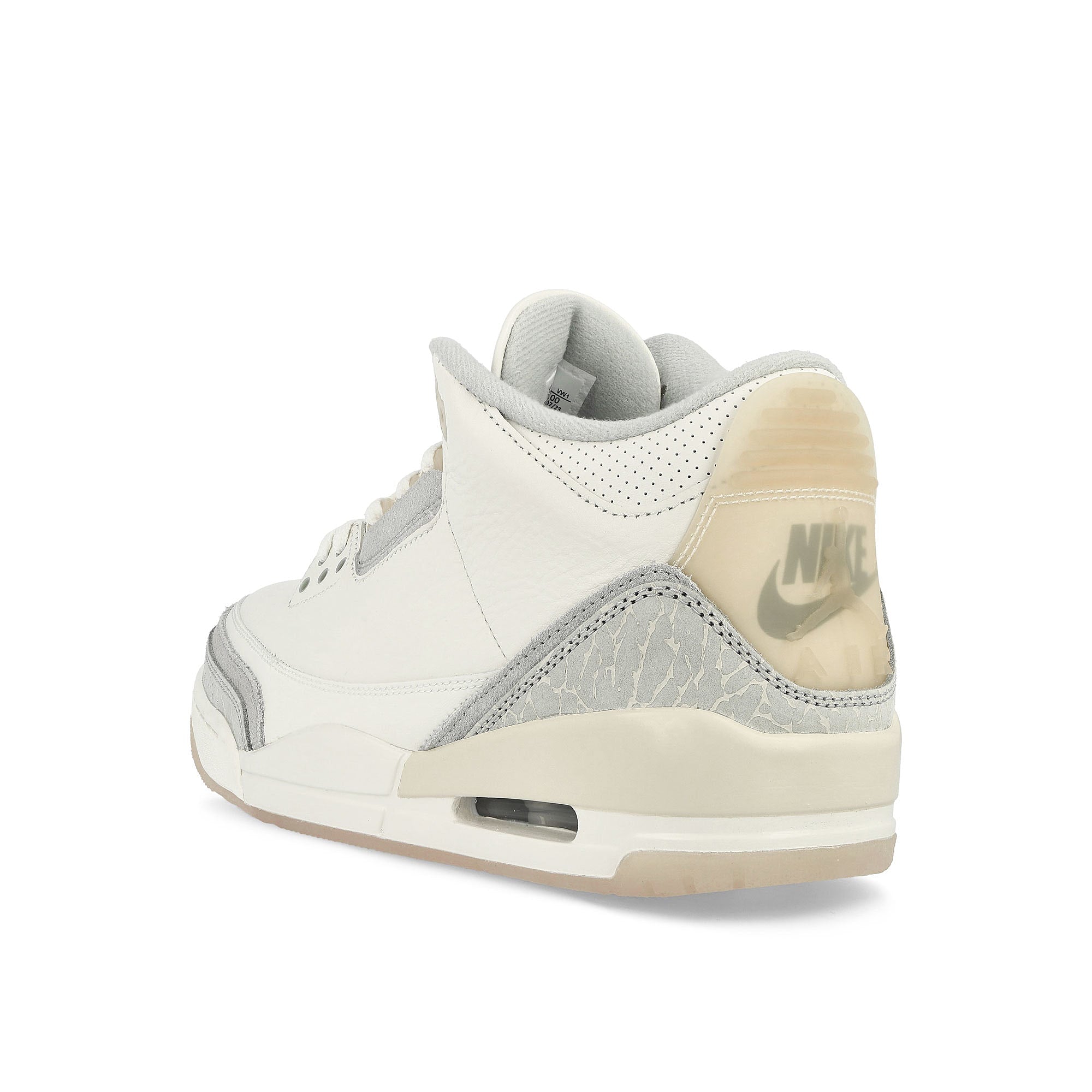 Jordan Air Jordan 3 Retro Ivory / Grey Mist - Cream Mid Top Sneakers  Material | Overkill