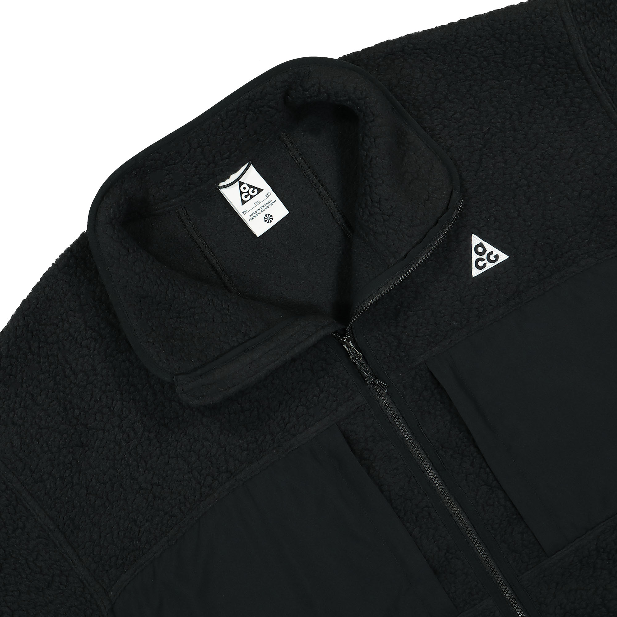 Nike ACG Arctic Wolf Polartec Full-Zip Fleece Jacket Black / Anthracite / Summit White Fleece Jackets Close-up | Overkill