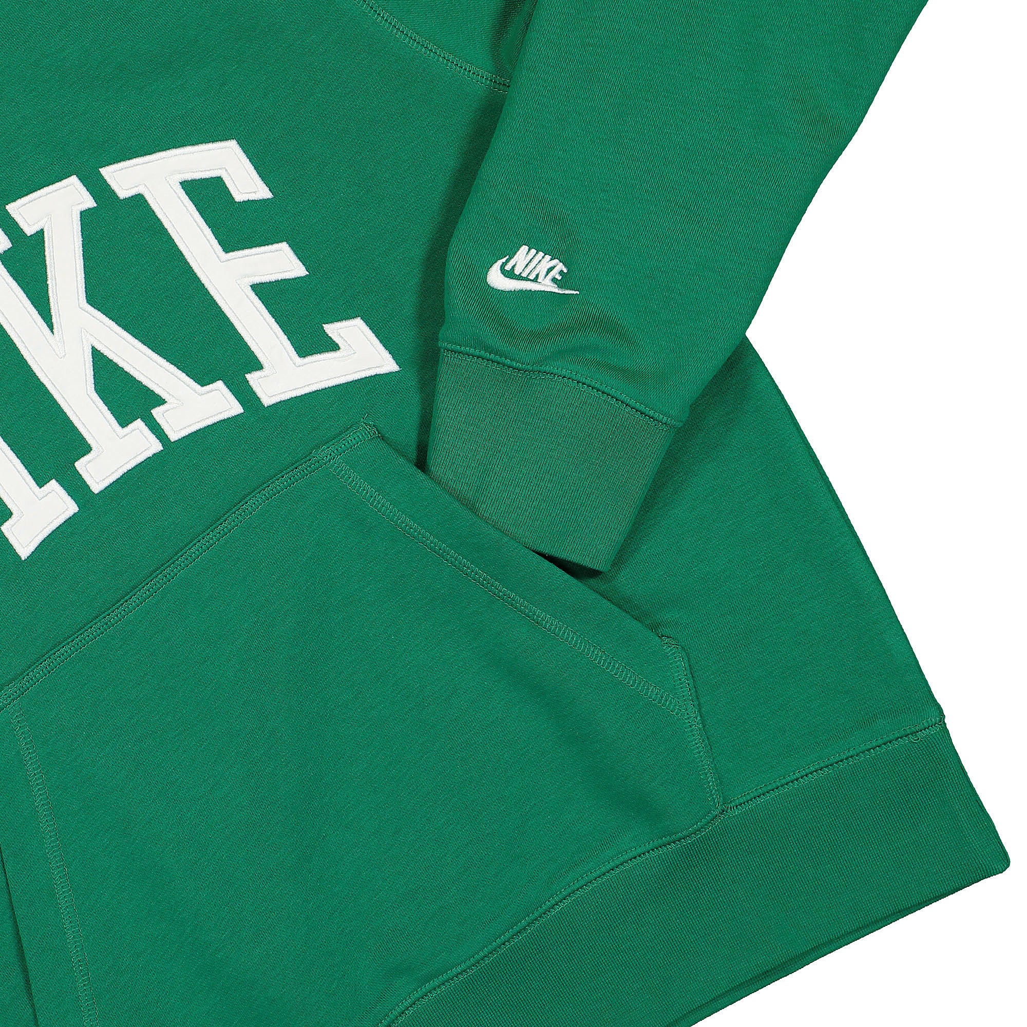 Nike Club Fleece Longsleeve Poloshirt Malachite / White Longsleeves Detailfoto | Overkill