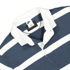 Nike Life Striped Heavyweight Rugby Polo Shirt Thunder Blue / Sail / White / Thunder Blue Longsleeves Close-up | Overkill