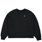 Jordan W Brooklyn Fleece Crew Black / White Sweatshirts FN4491 010 | Overkill