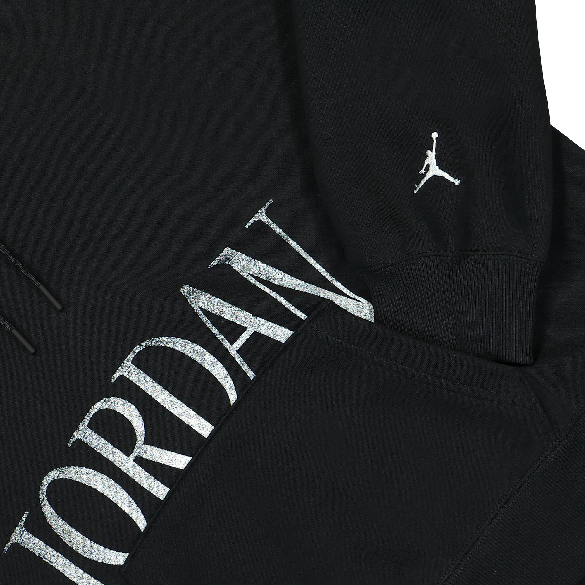 Jordan W Brooklyn Fleece Hoodie Black / Sail Hoodies Detailfoto | Overkill