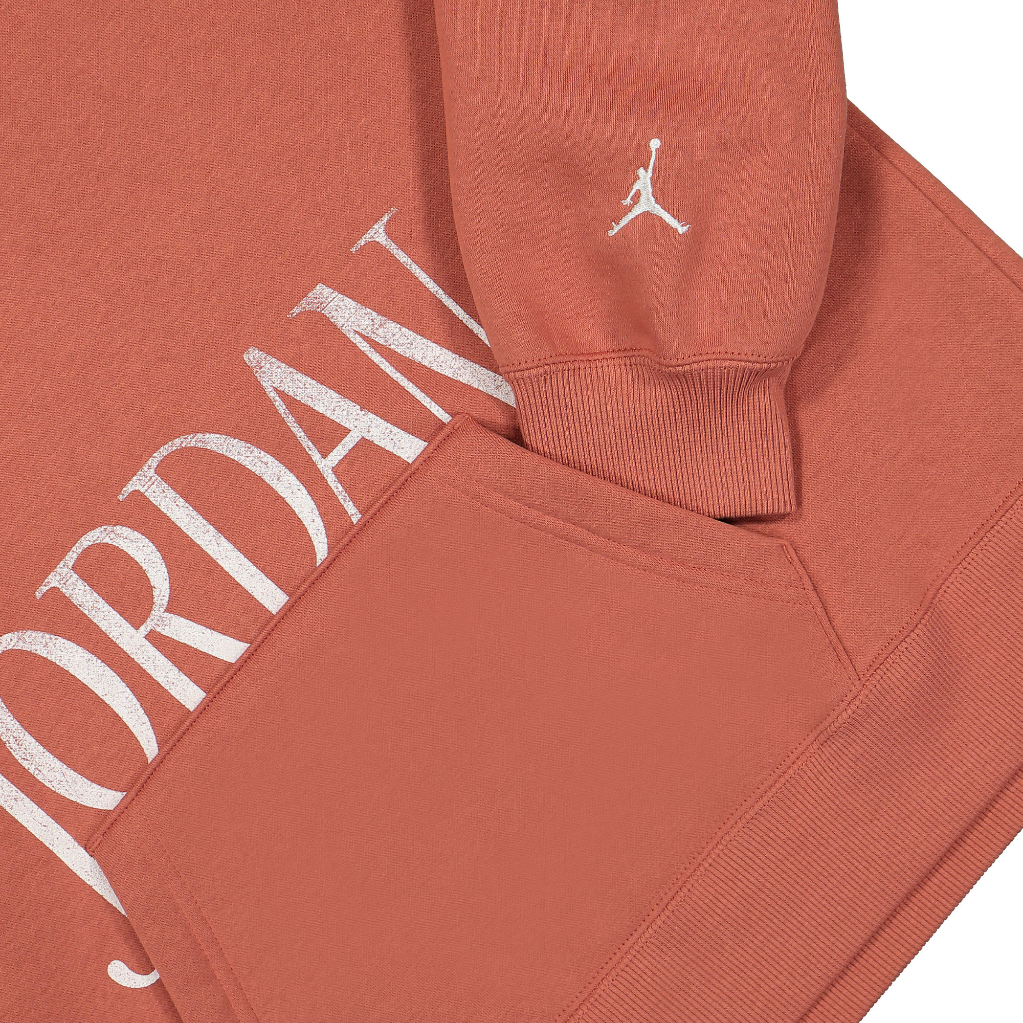 Jordan W Brooklyn Fleece Hoodie Dusty Peach / Sail Hoodies Detailfoto | Overkill