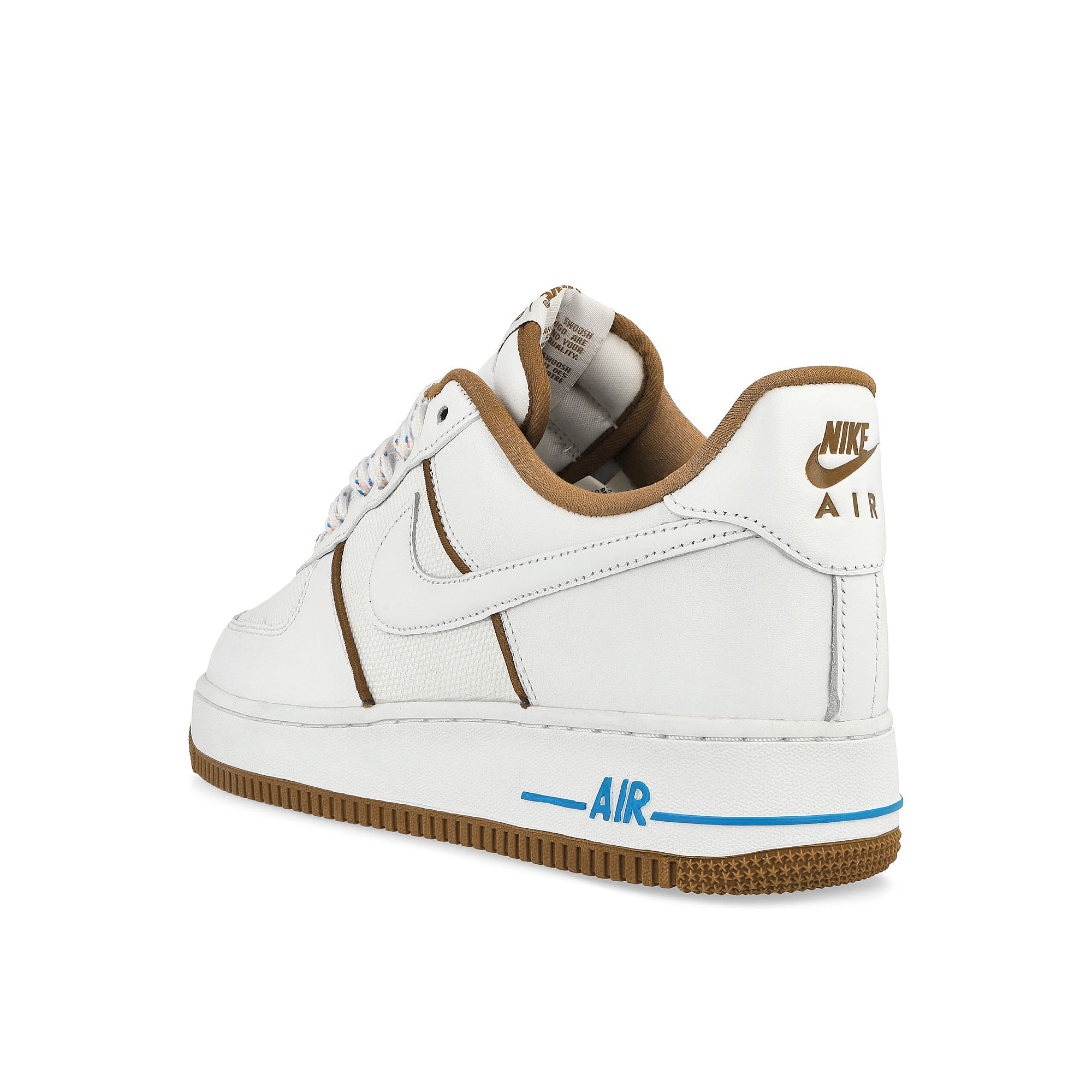 Nike Air Force 1 '07 LX White / White - Light British Tan-Photo Blue Low Top Sneakers  Material | Overkill
