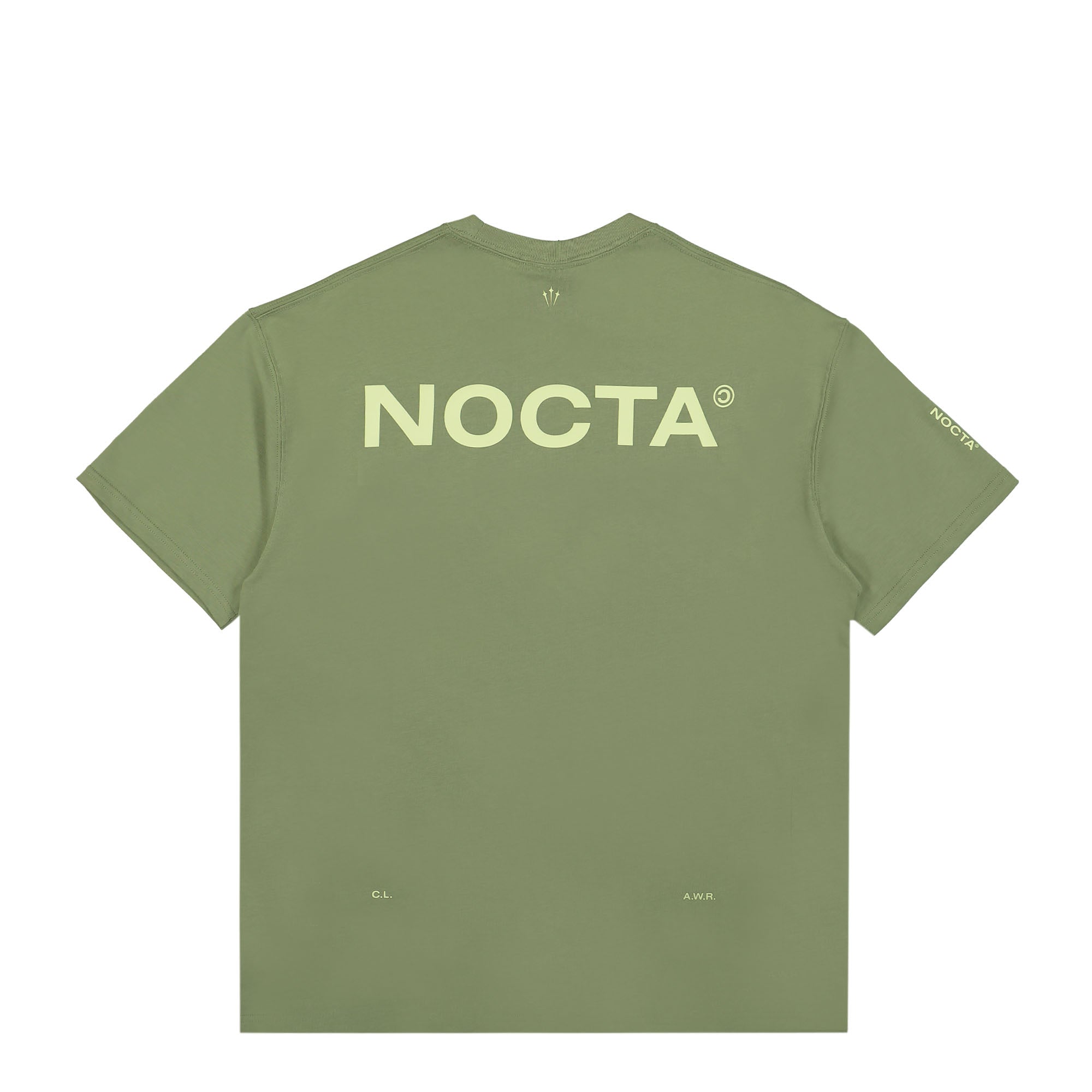 Nike NOCTA x Nike Max90 T-Shirt Oil Green / Light Liquid Lime T-Shirts Close-up | Overkill