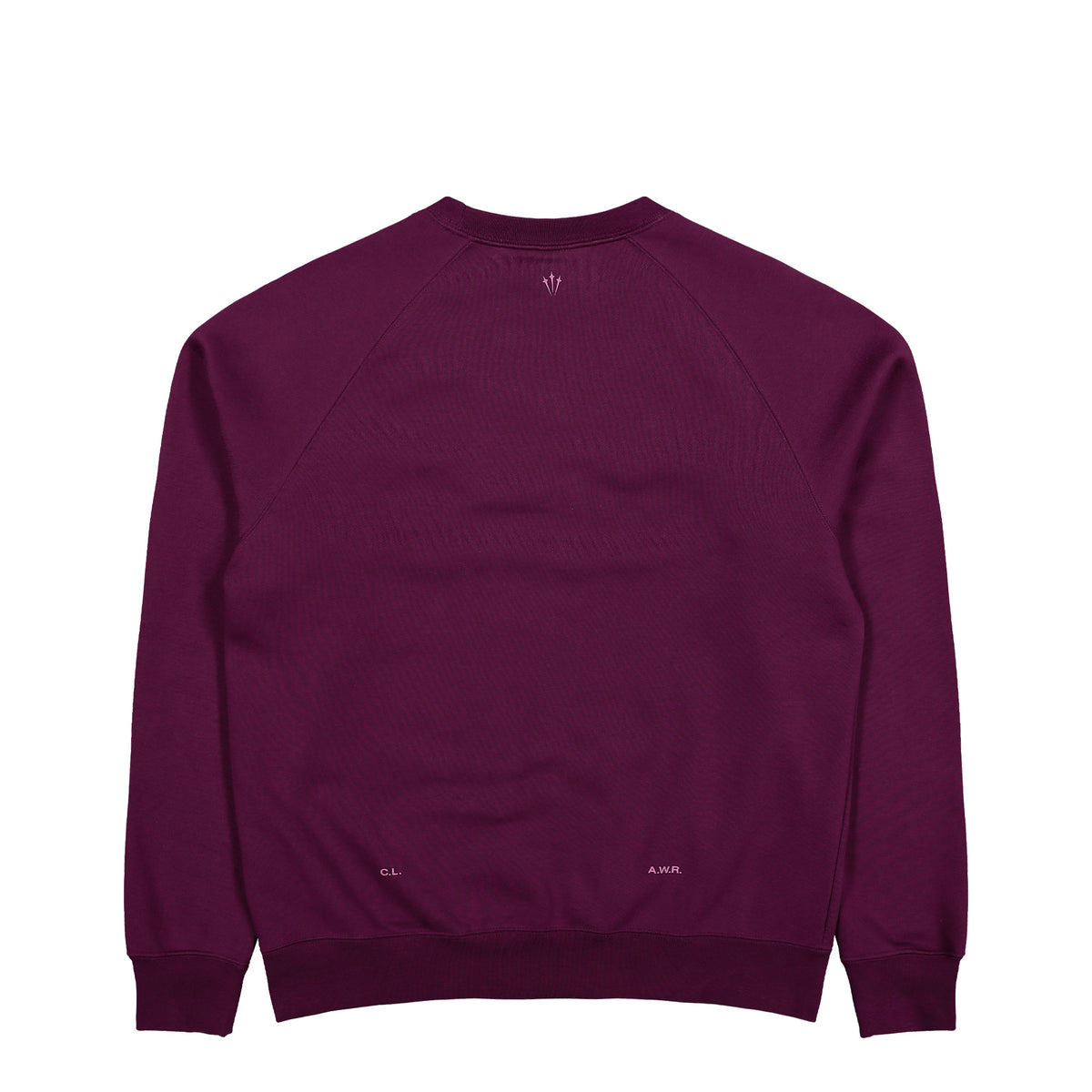 NOCTA x Nike NRG CS Fleece Crew Bordeaux sweatshirt FN8160 610 Close-up | Overkill

