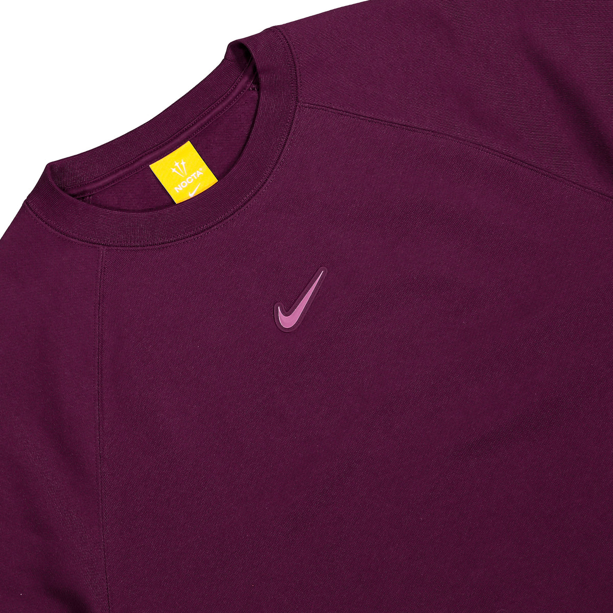 NOCTA x Nike NRG CS Fleece Crew Bordeaux sweatshirt FN8160 610 Detailfoto | Overkill
