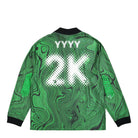 Nike Off-White x Nike AOP Jersey Kelly Green Longsleeves Close-up | Overkill