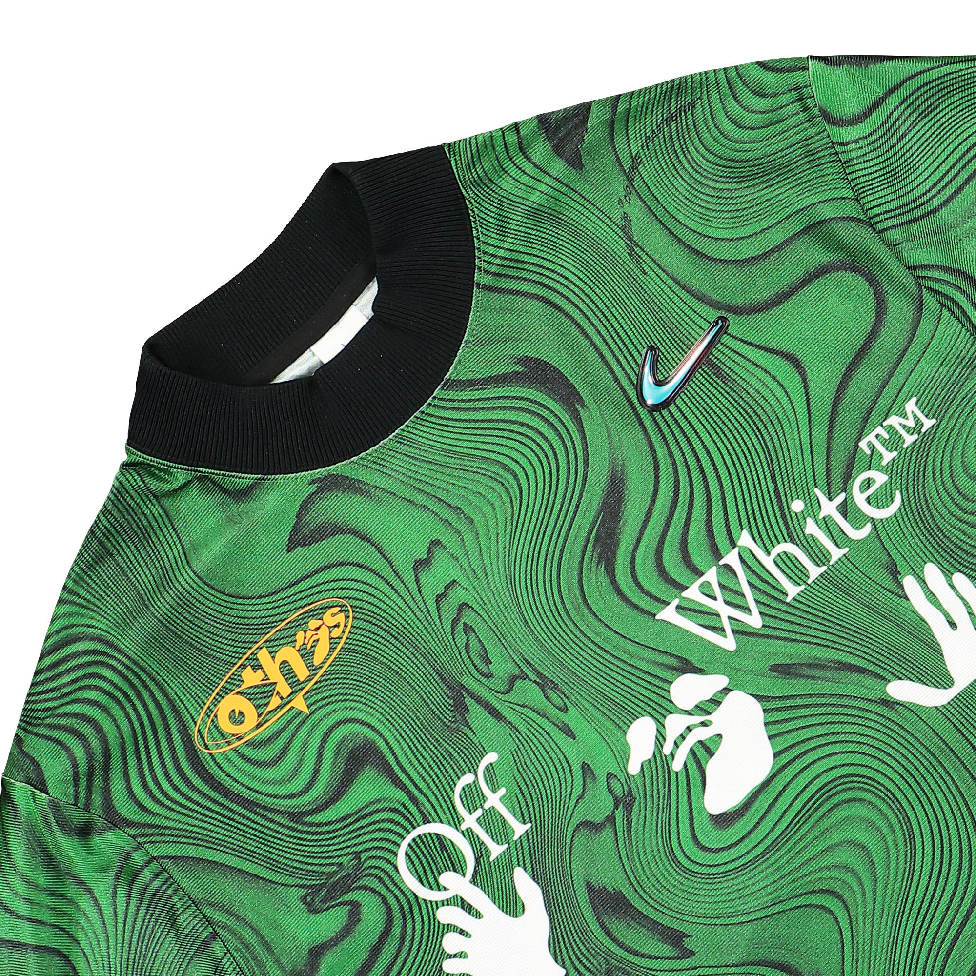 Nike Off-White x Nike AOP Jersey Kelly Green Longsleeves Material | Overkill