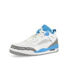 Jordan Spizike Low White / University / Blue-Wolf Grey Mid Top Sneakers  Close Up | Overkill