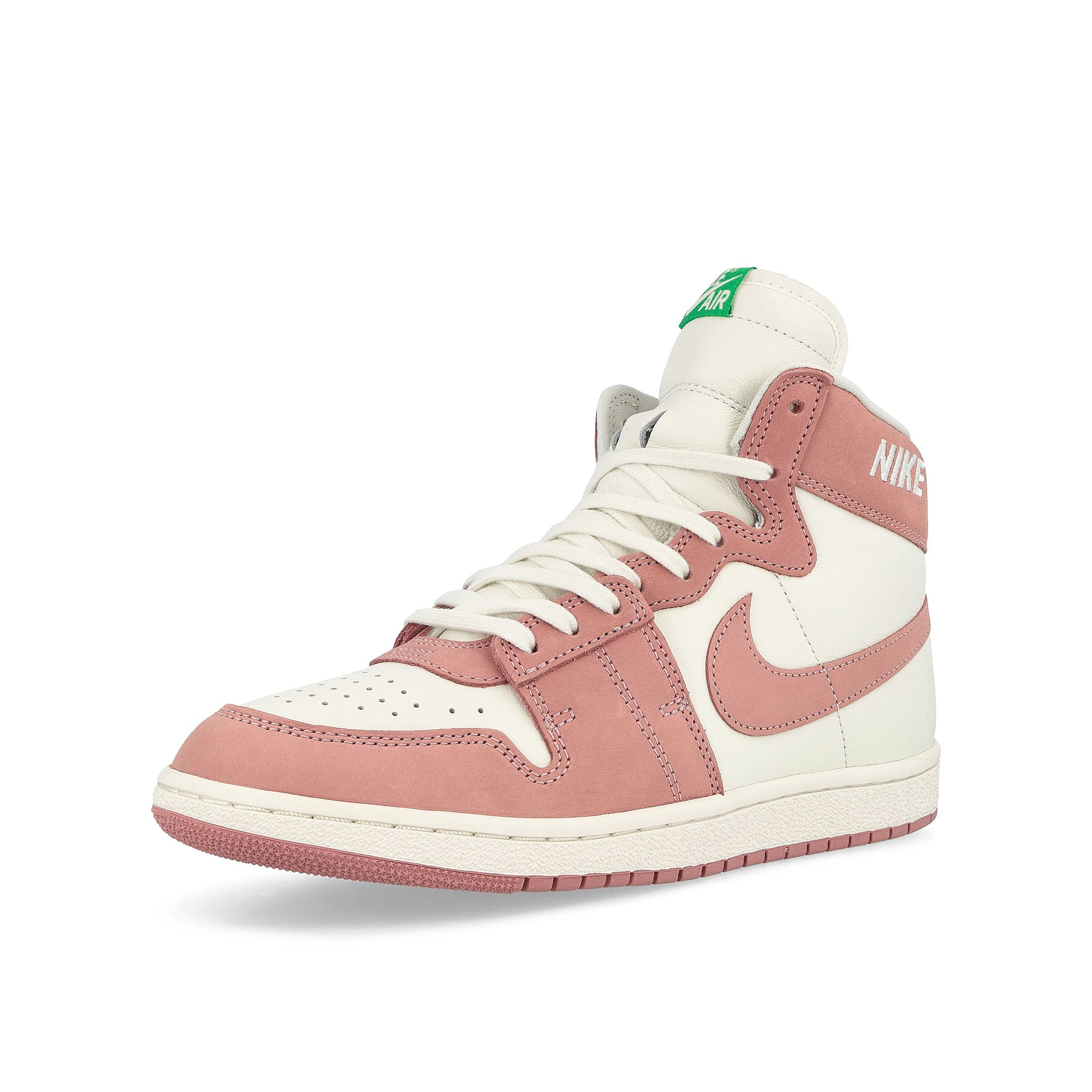 Jordan Air Ship PE SP Rust Pink / Sail - Sail - Gamma Green High Top Sneakers  Close Up | Overkill
