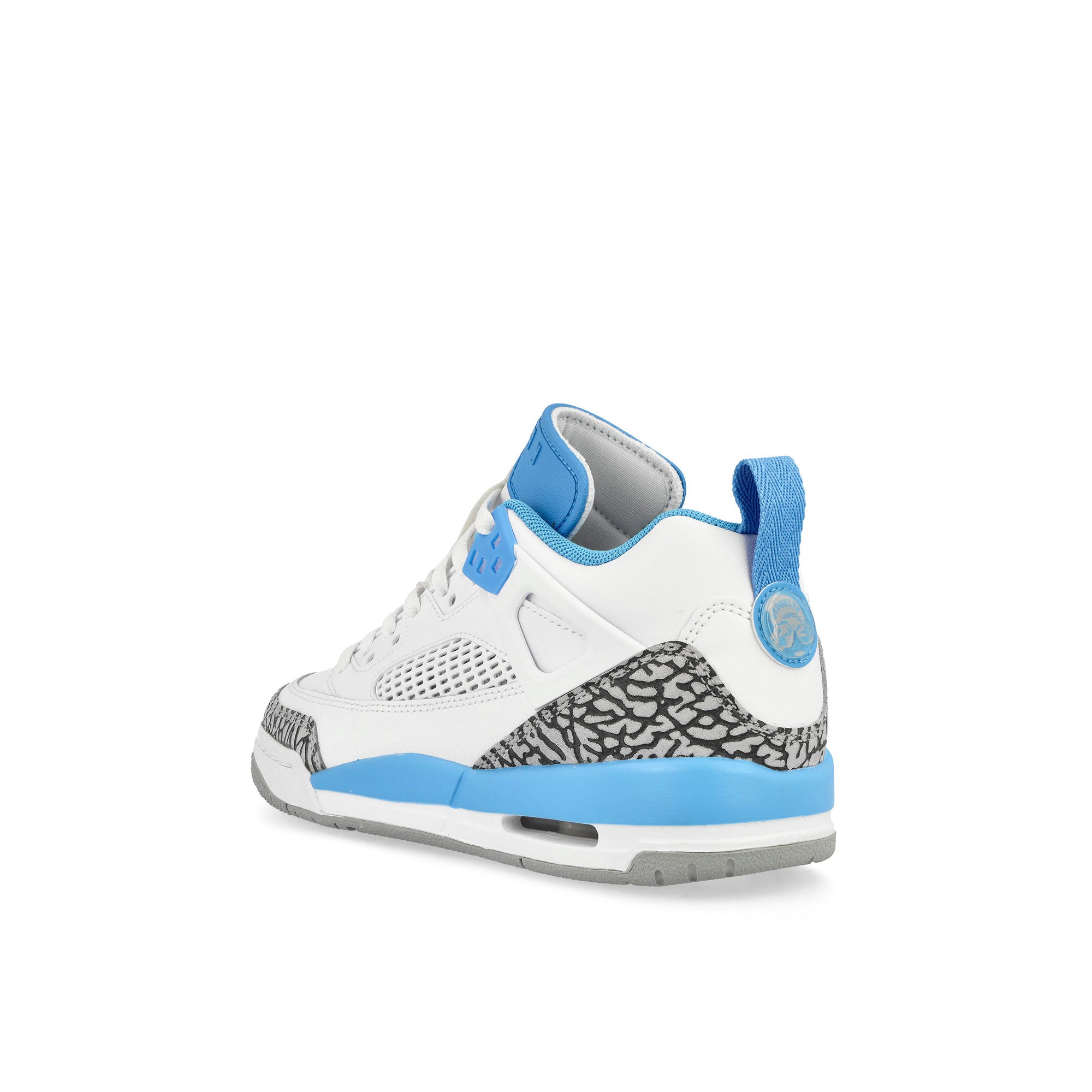 Jordan Spizike Low GS White / University / Blue-Wolf Grey Mid Top Sneakers  Material | Overkill