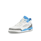 Jordan Spizike Low GS White / University / Blue-Wolf Grey Mid Top Sneakers  Close Up | Overkill