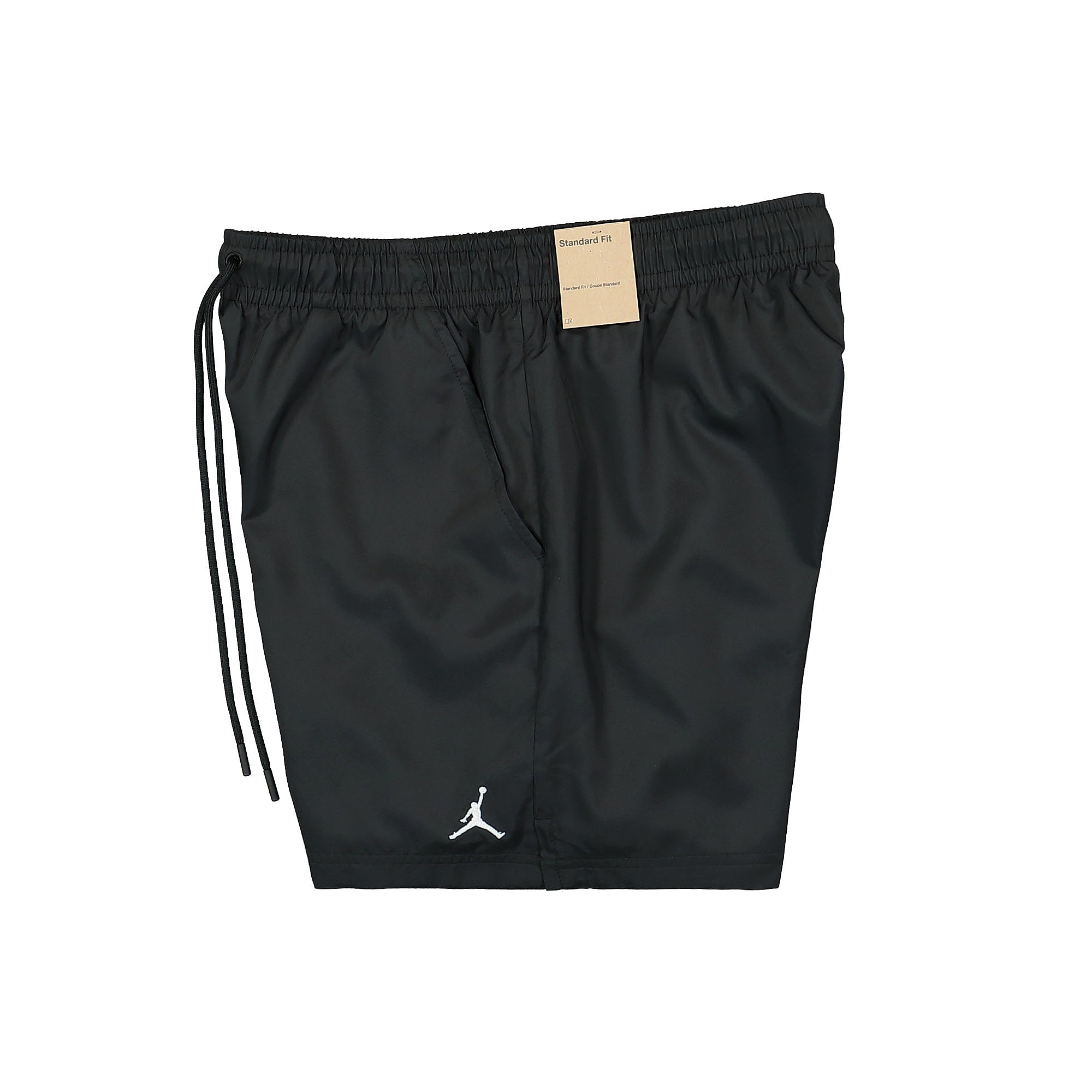 Jordan Essentials Poolside-Shorts Black / White Swimwear Close-up | Overkill