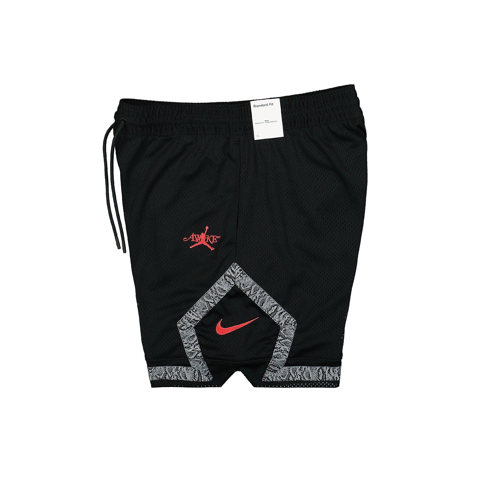 Jordan Diamond Short Black / University Red Shorts Close-up | Overkill