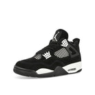 Jordan 4 Retro Black / White - Black High Top Sneakers  Close Up | Overkill