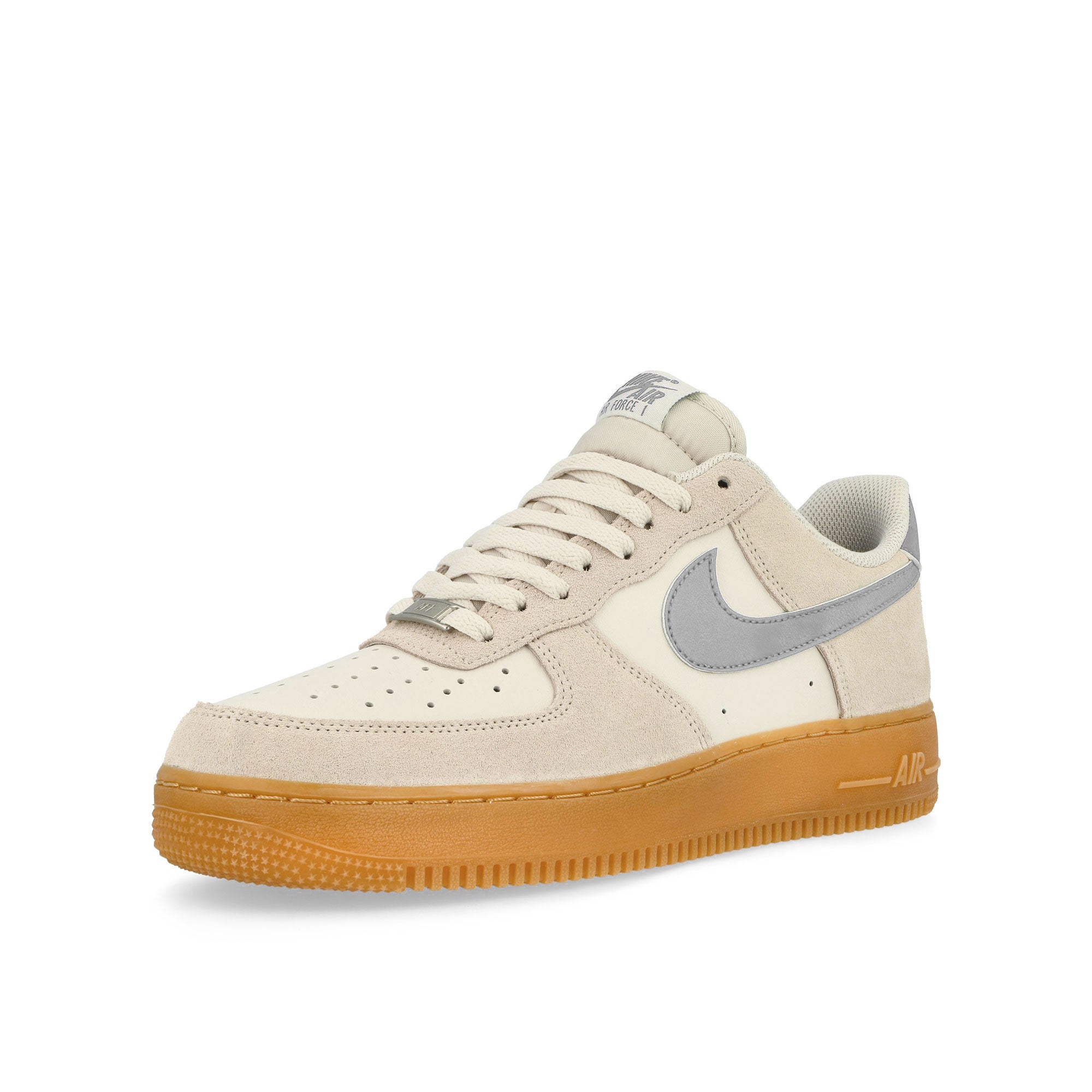 Nike Air Force 1 '07 LV8 Phantom / Light Smoke Grey - Gum Yellow Low Top Sneakers  Close Up | Overkill