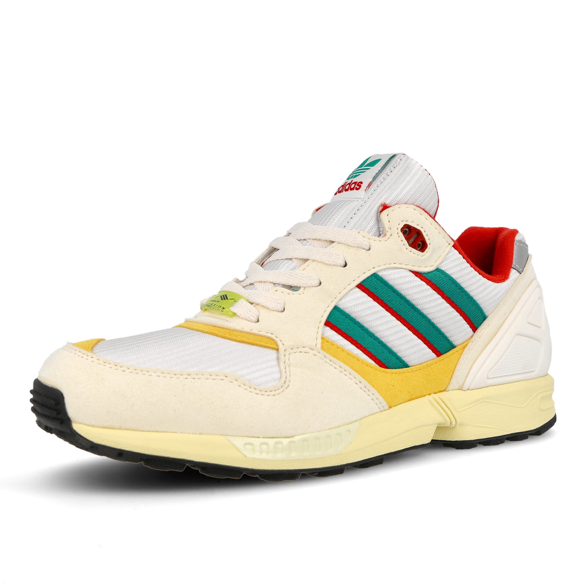 adidas ZX 6000 Cream White / Scarlet / Shock Yellow Low Top Sneakers FU8405 Close-up | Overkill