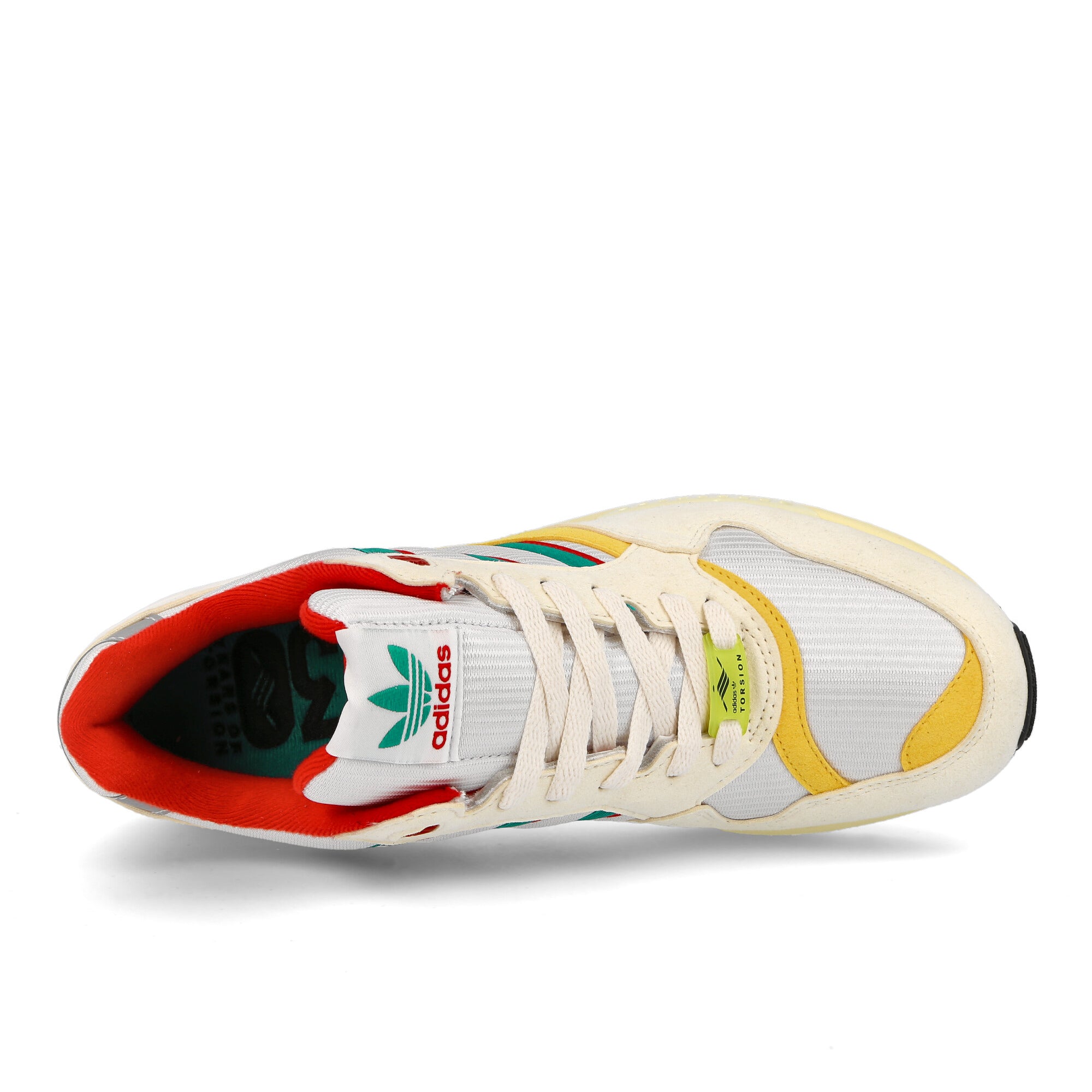 adidas ZX 6000 Cream White / Scarlet / Shock Yellow Low Top Sneakers FU8405 Detailfoto | Overkill