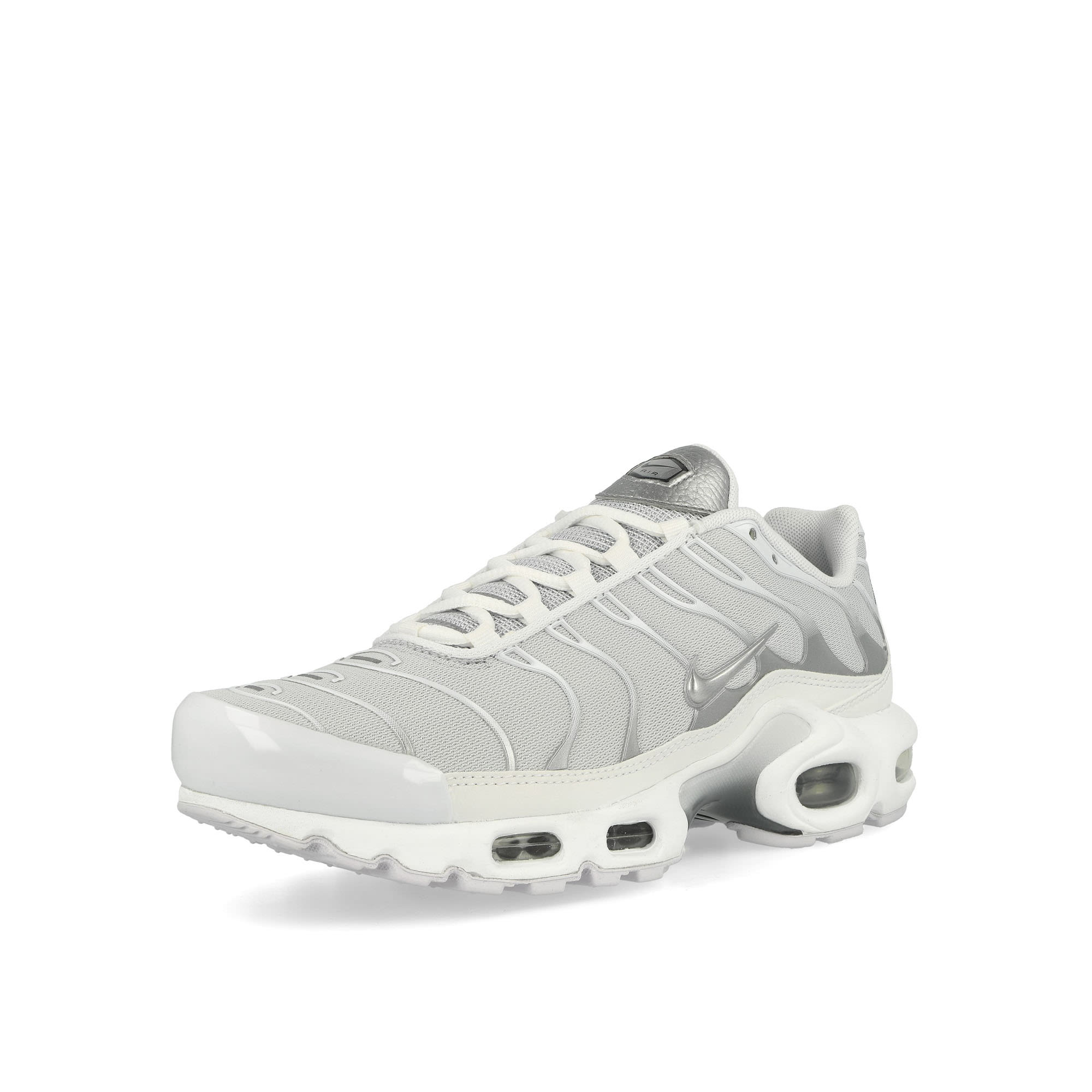 Nike Wmns Air Max Plus White / Pure Platinum - Metallic Silver - Sail Low Top Sneakers  Close Up | Overkill