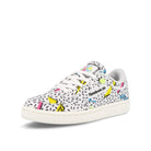 Reebok wmns club c 85 White-Electric Flash F17-R-Neon Blue Sneakers  Close Up | Overkill