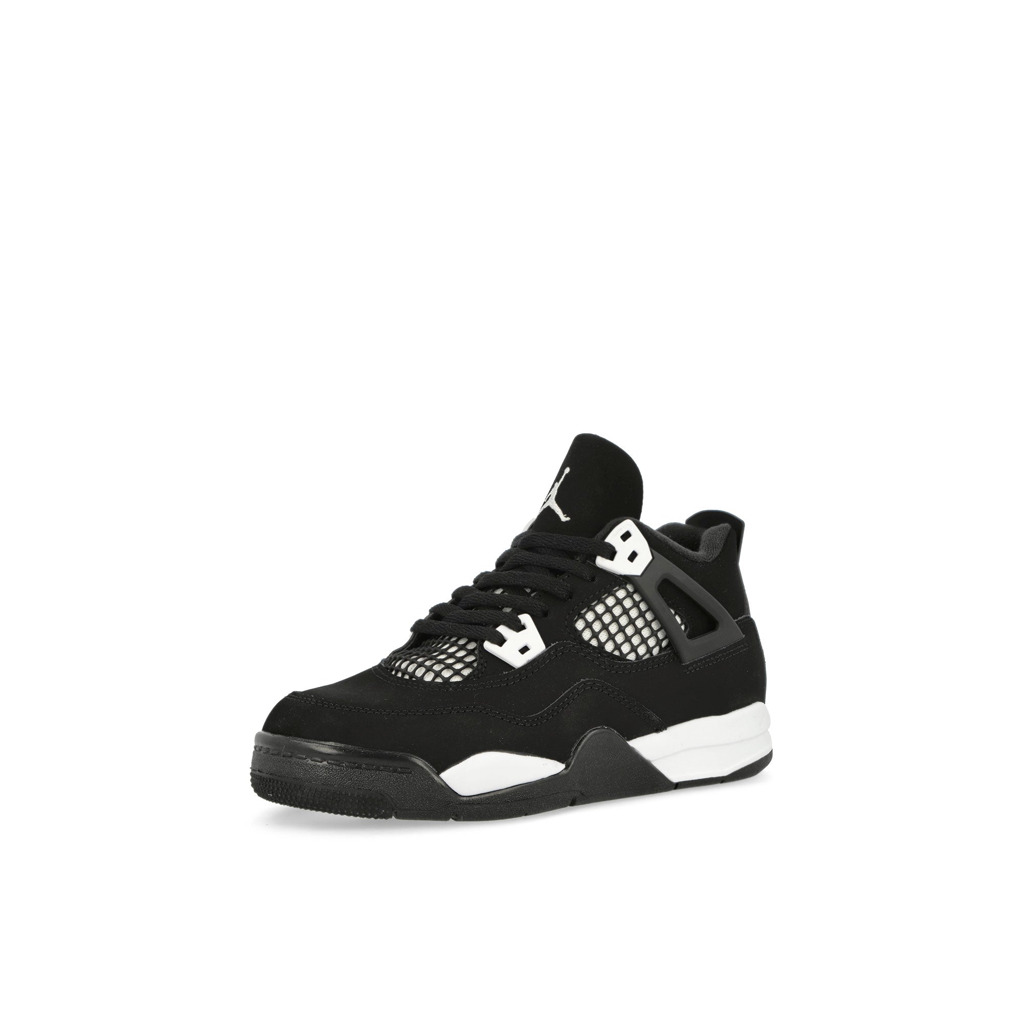 Jordan 4 Retro PS Black / White - Black High Top Sneakers  Close Up | Overkill