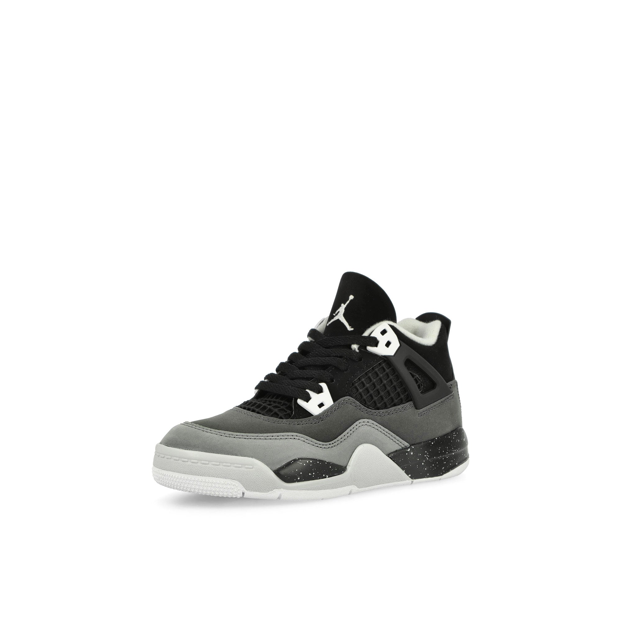 Jordan Jordan 4 Retro PS Black / White - Anthracite- Black High Top Sneakers  Close Up | Overkill