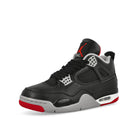 Jordan Air Jordan 4 Retro Black / Fire Red - Cement Grey - Summit White Sneakers  Close Up | Overkill