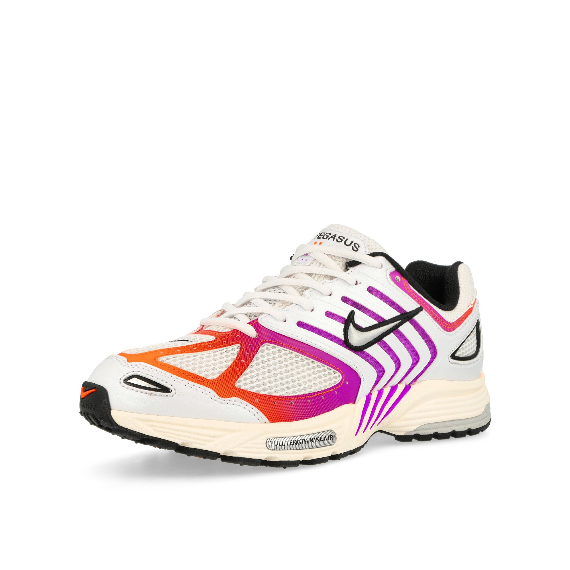 Nike Air Pegasus 2005 White / Chrome - Total Orange - Hyper Violet Low Top Sneakers  Close Up | Overkill