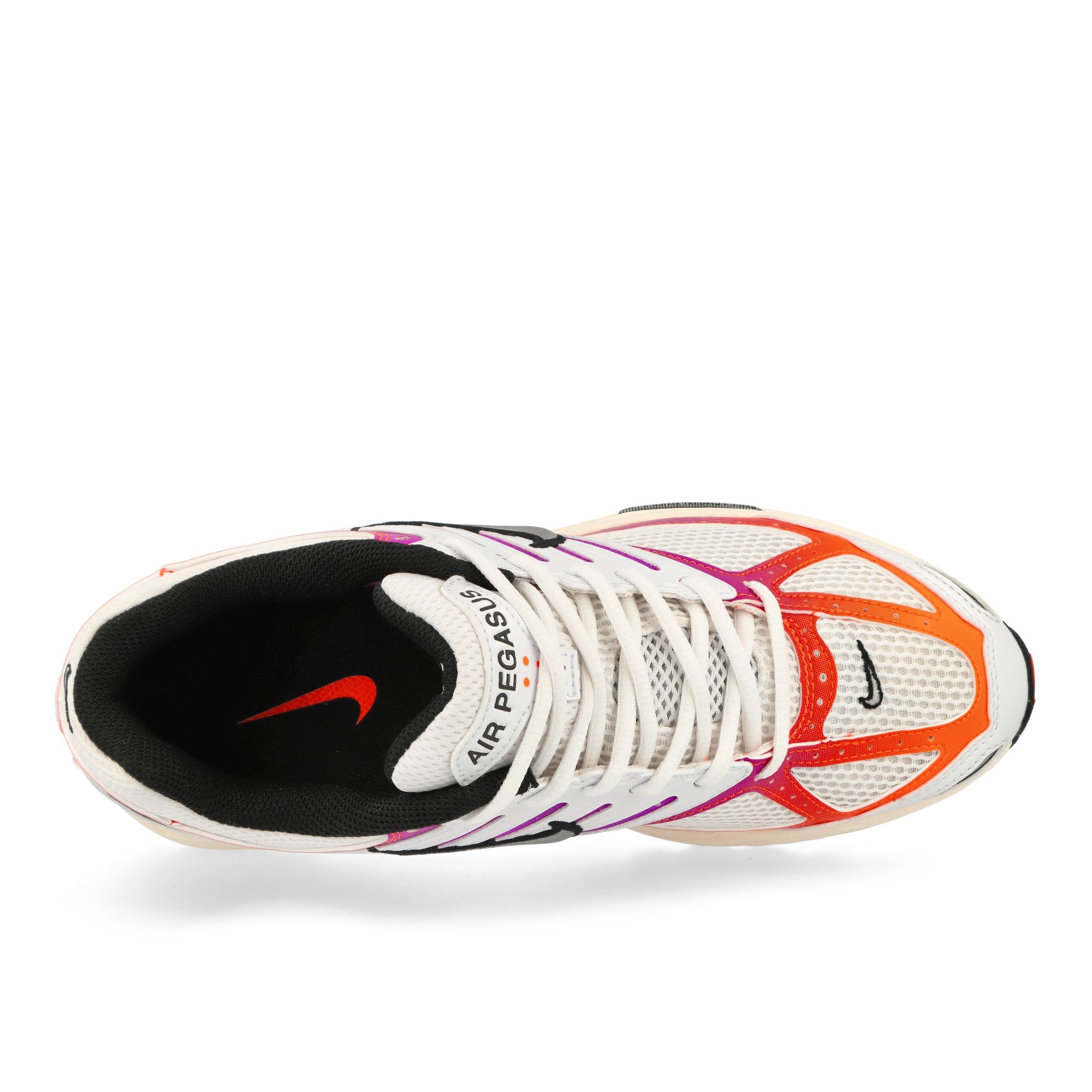 Nike Air Pegasus 2005 White / Chrome - Total Orange - Hyper Violet Low Top Sneakers  Detailfoto | Overkill