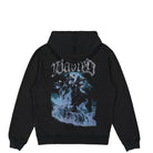 Wasted Paris Knight Core Hoodie Faded Black Hoodies Close-up | Overkill