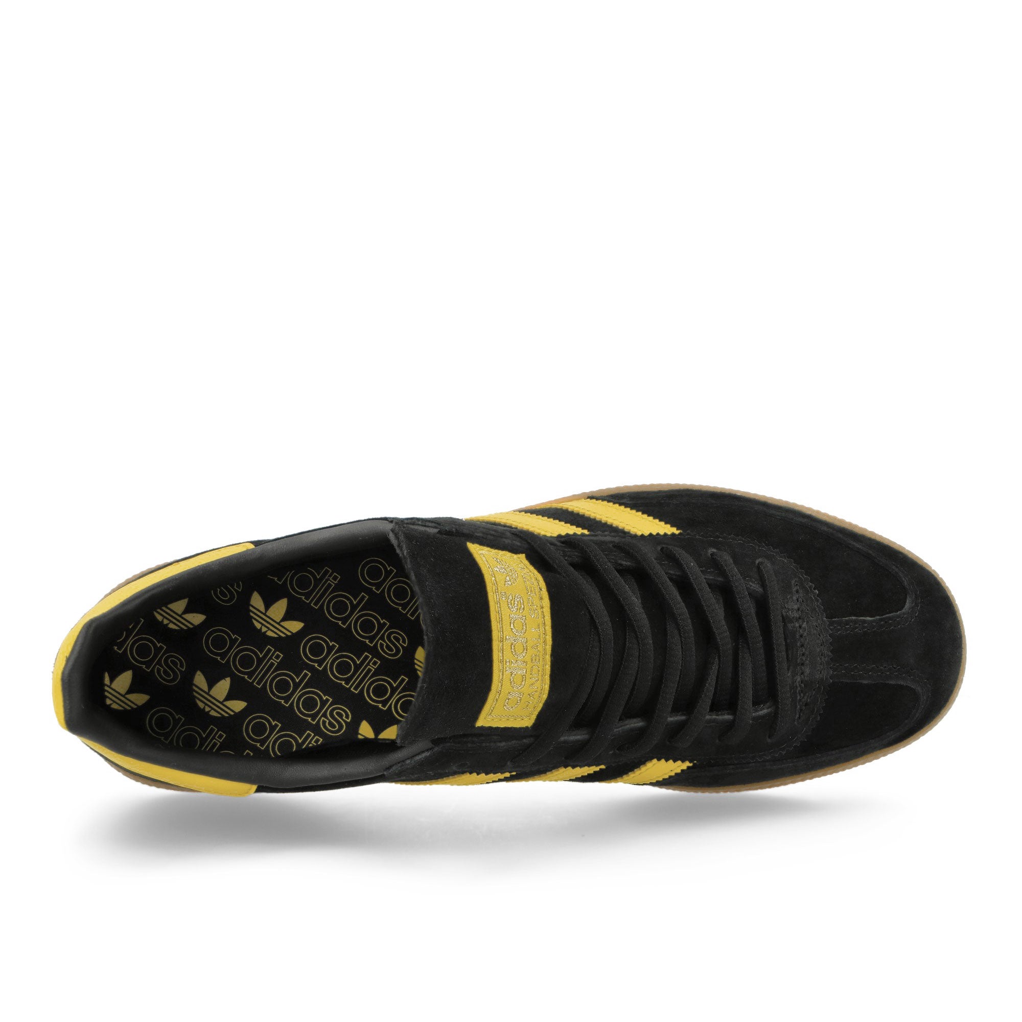 adidas Handball Spezial Core Black / Yellow / Gold Metallic Low Top Sneakers  Detailfoto | Overkill