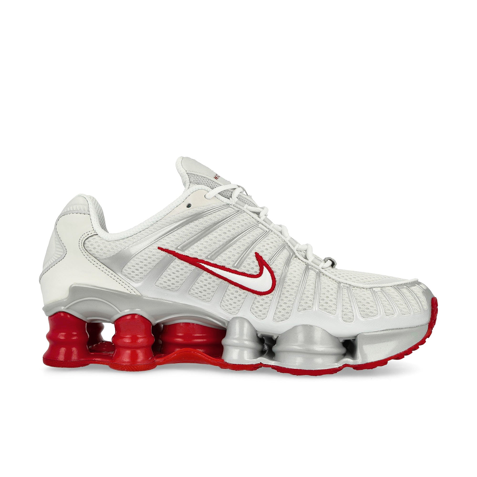 Nike W Shox TL Platinum Tint / White - Gym Red Low Top Sneakers  Silhouette | Overkill