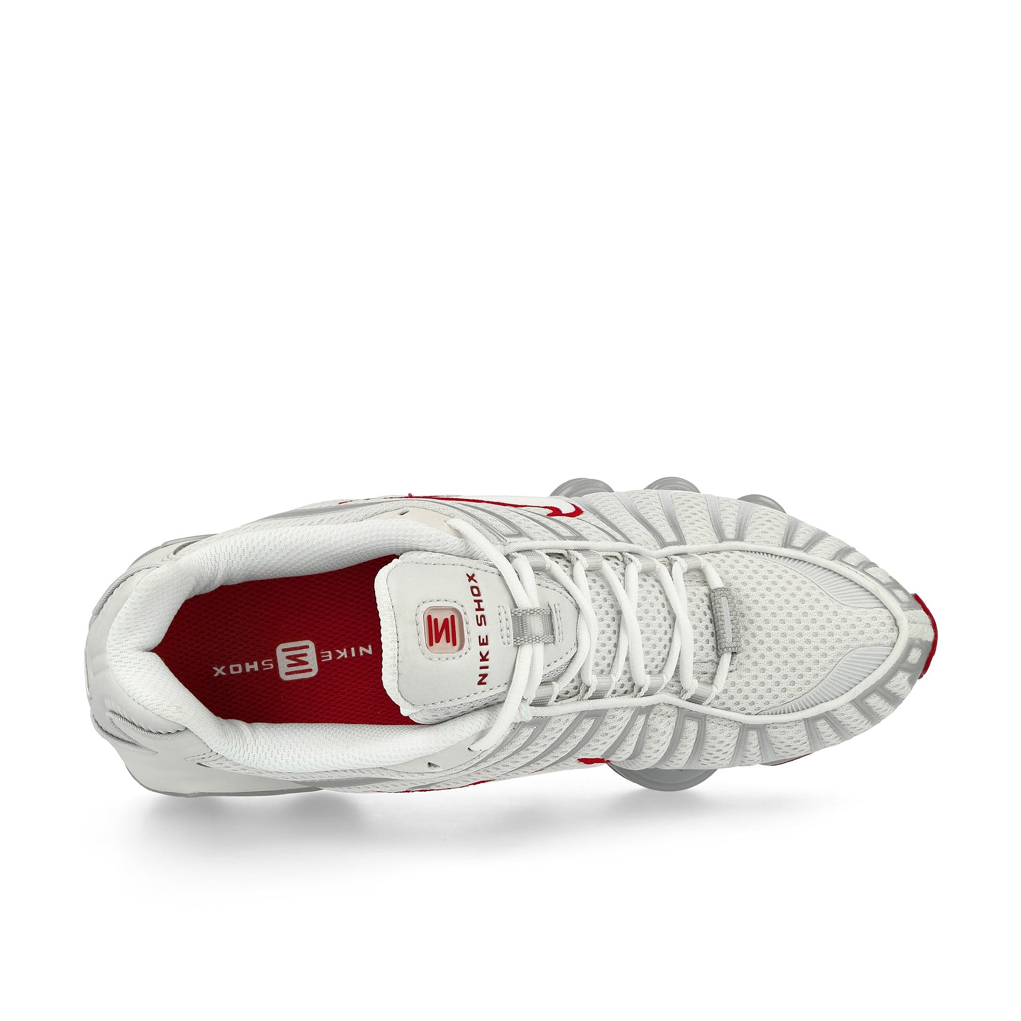 Nike W Shox TL Platinum Tint / White - Gym Red Low Top Sneakers  Detailfoto | Overkill